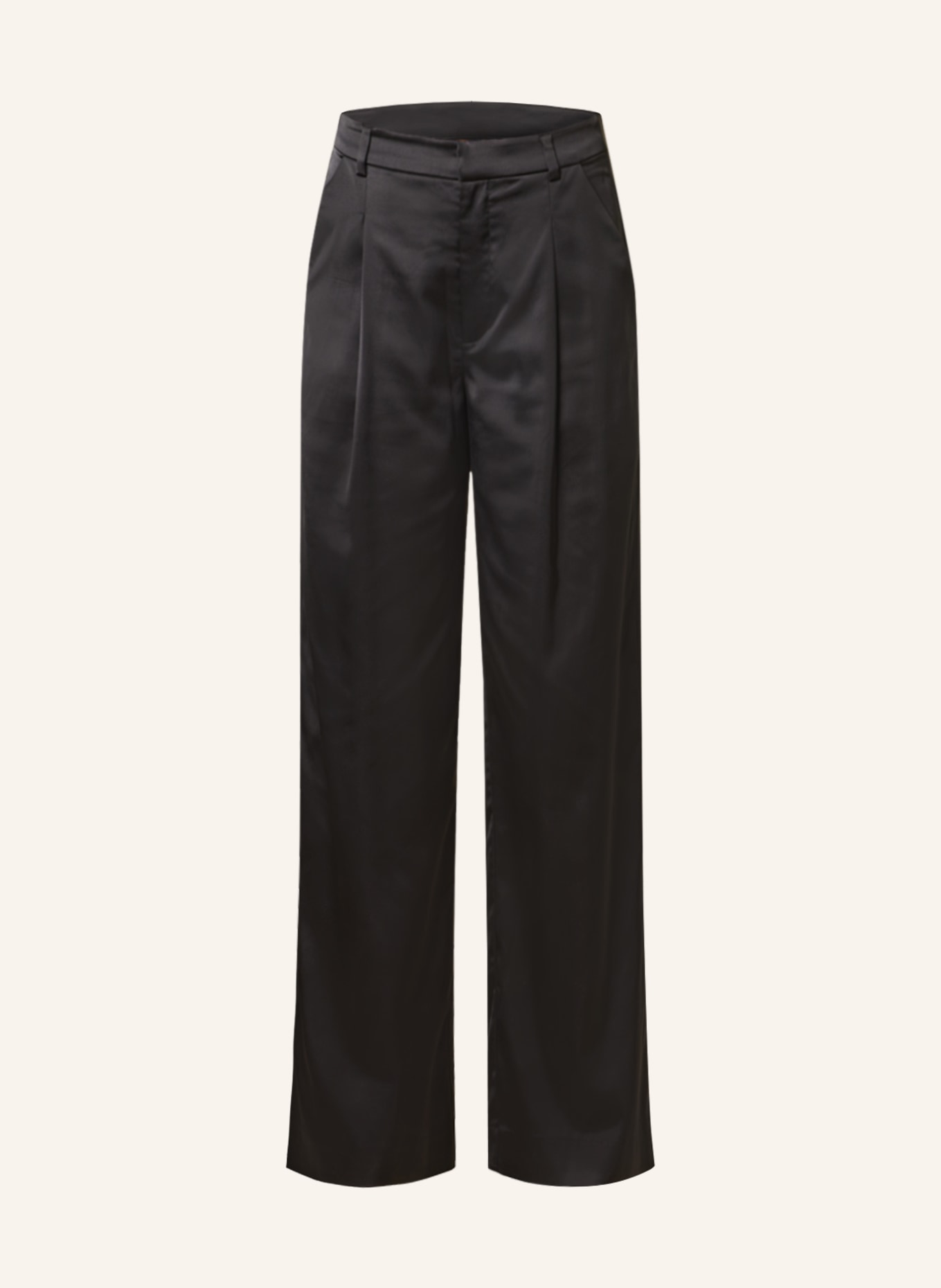 GESTUZ Satin trousers YACMINEGZ, Color: BLACK (Image 1)