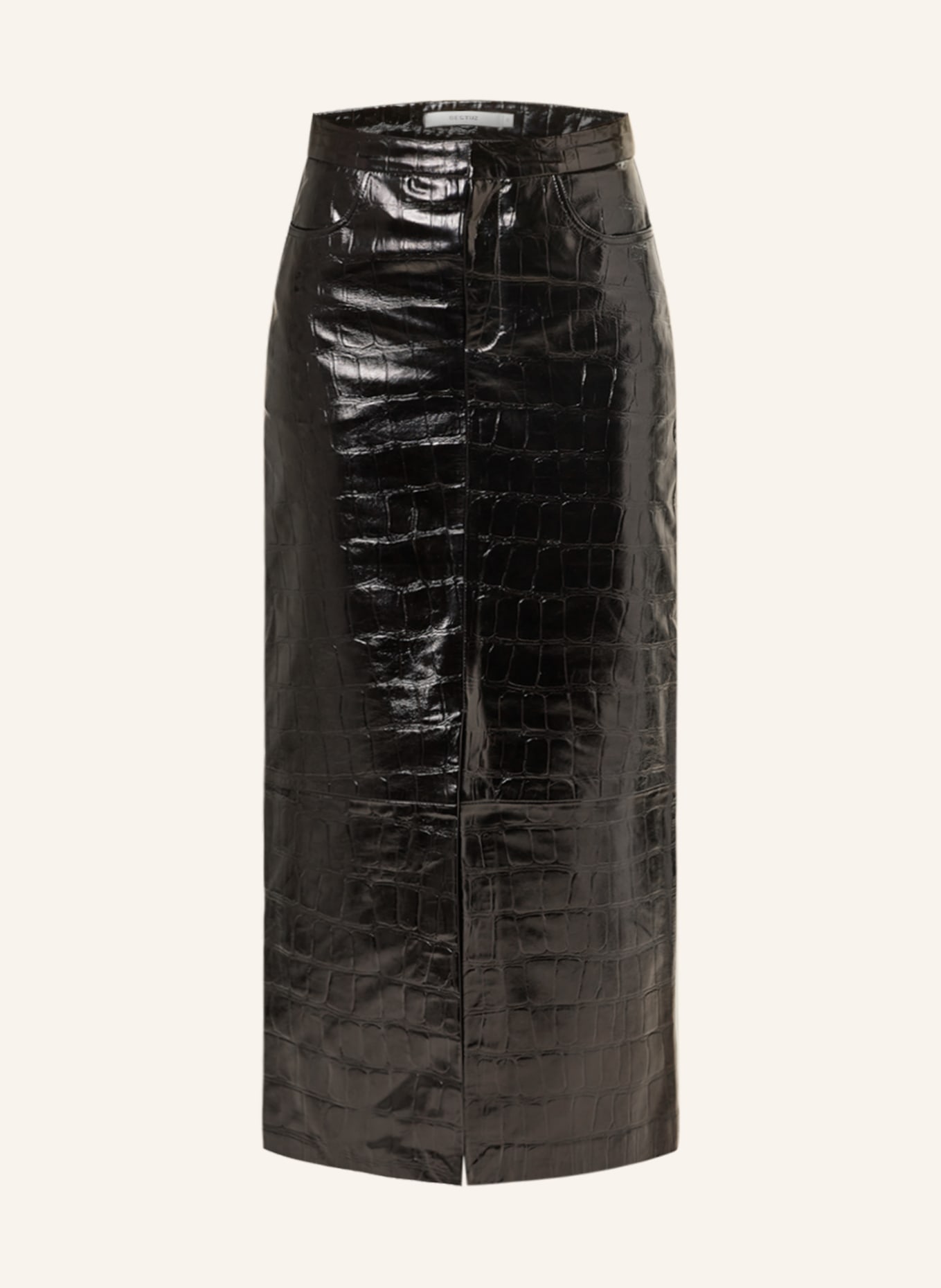 GESTUZ Leather skirt ANAFEEGZ, Color: BLACK (Image 1)