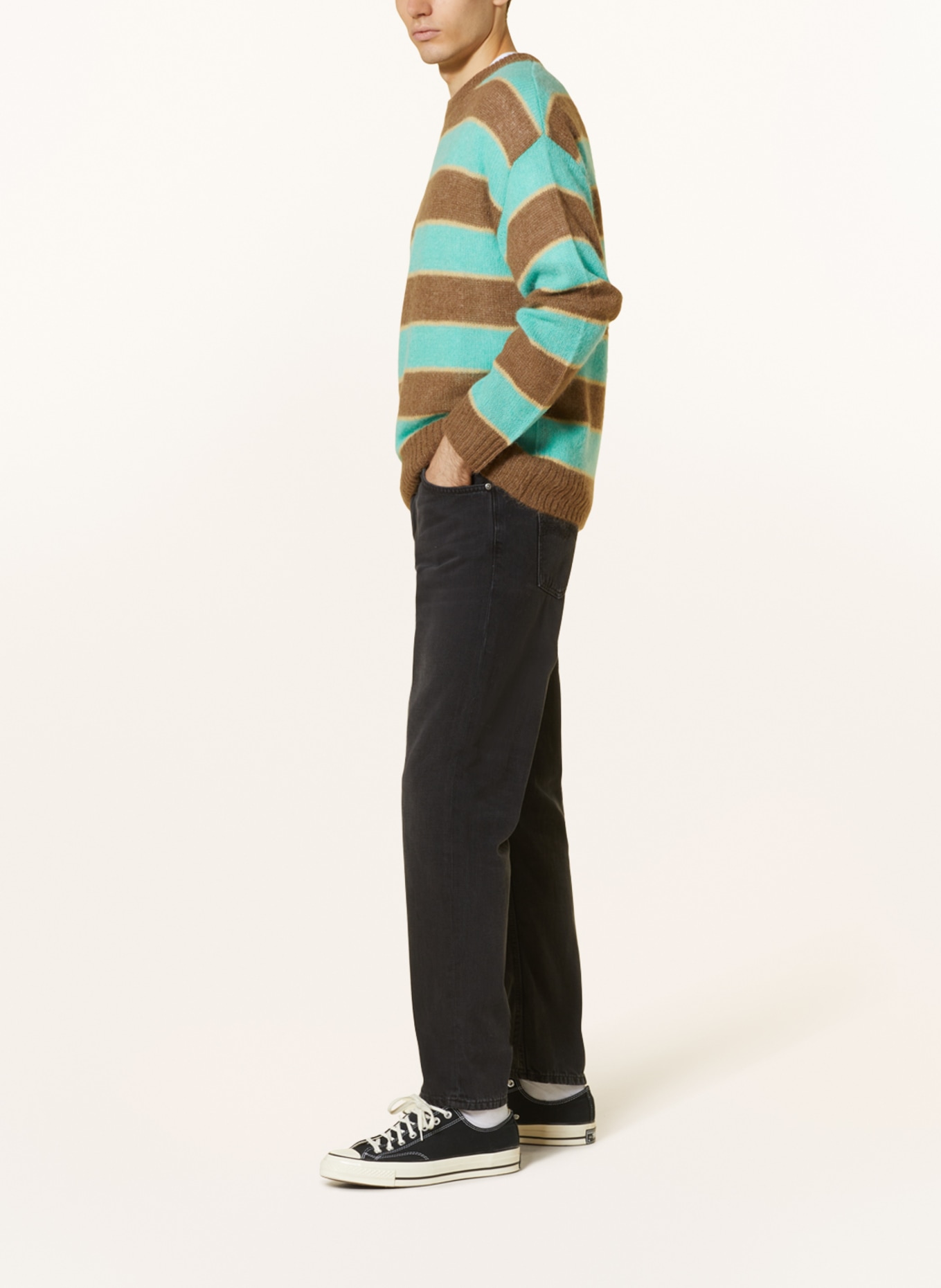 Nudie Jeans Jeansy STEADY EDDIE II tapered fit, Kolor: Black Change (Obrazek 4)