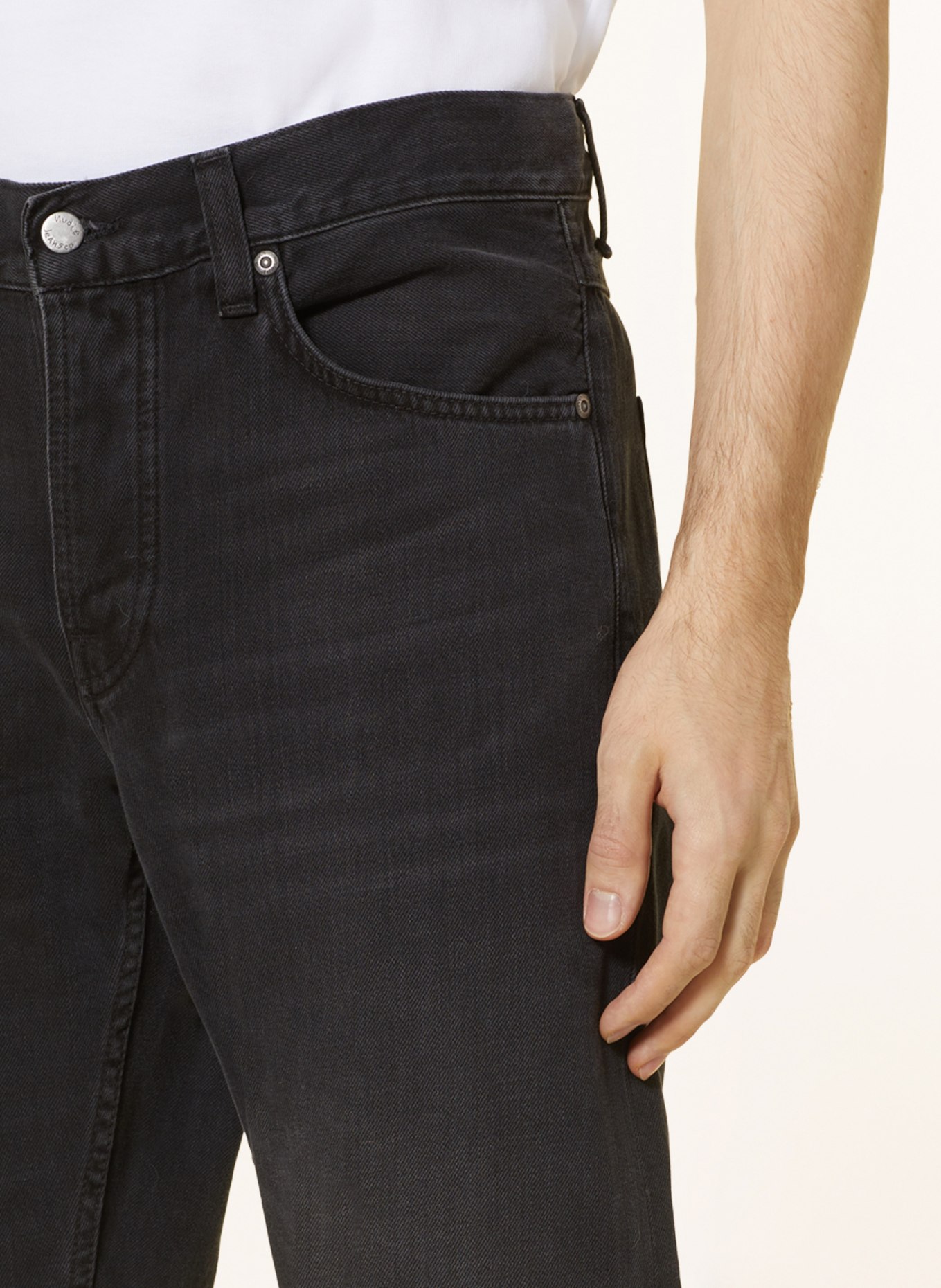 Nudie Jeans Jeans STEADY EDDIE II Tapered Fit, Farbe: Black Change (Bild 5)