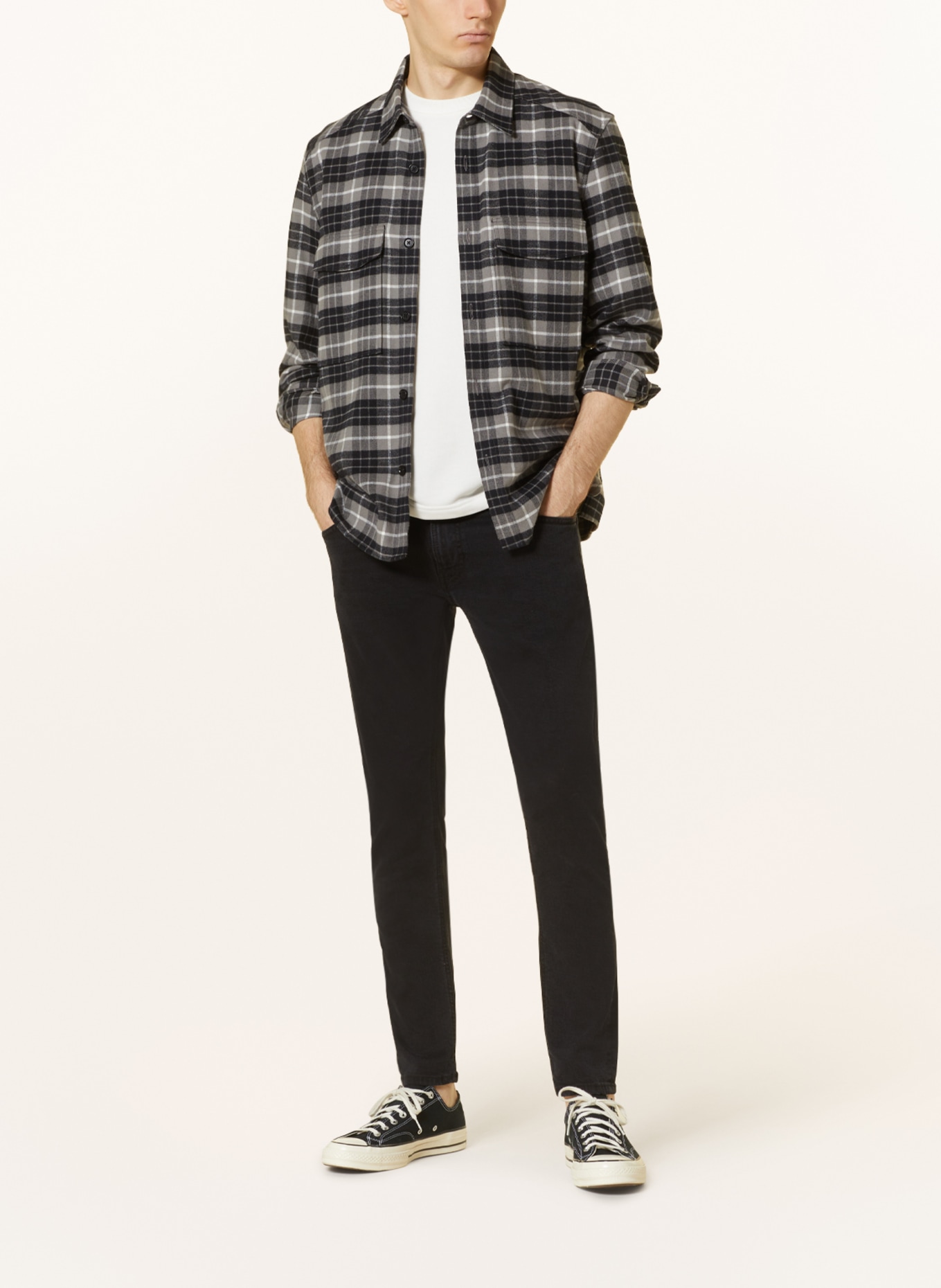 Nudie Jeans Jeansy TIGHT TERRY extra slim fit, Kolor: soft black (Obrazek 2)