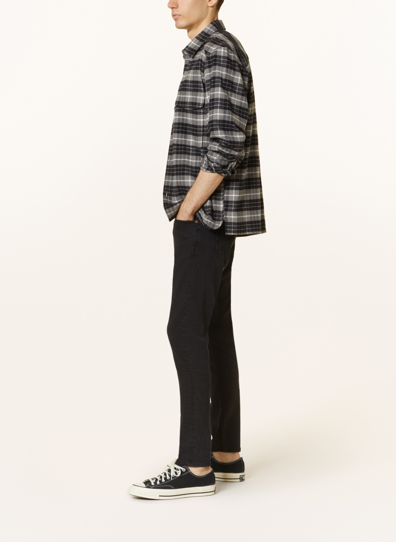 Nudie Jeans Jeansy TIGHT TERRY extra slim fit, Kolor: soft black (Obrazek 4)