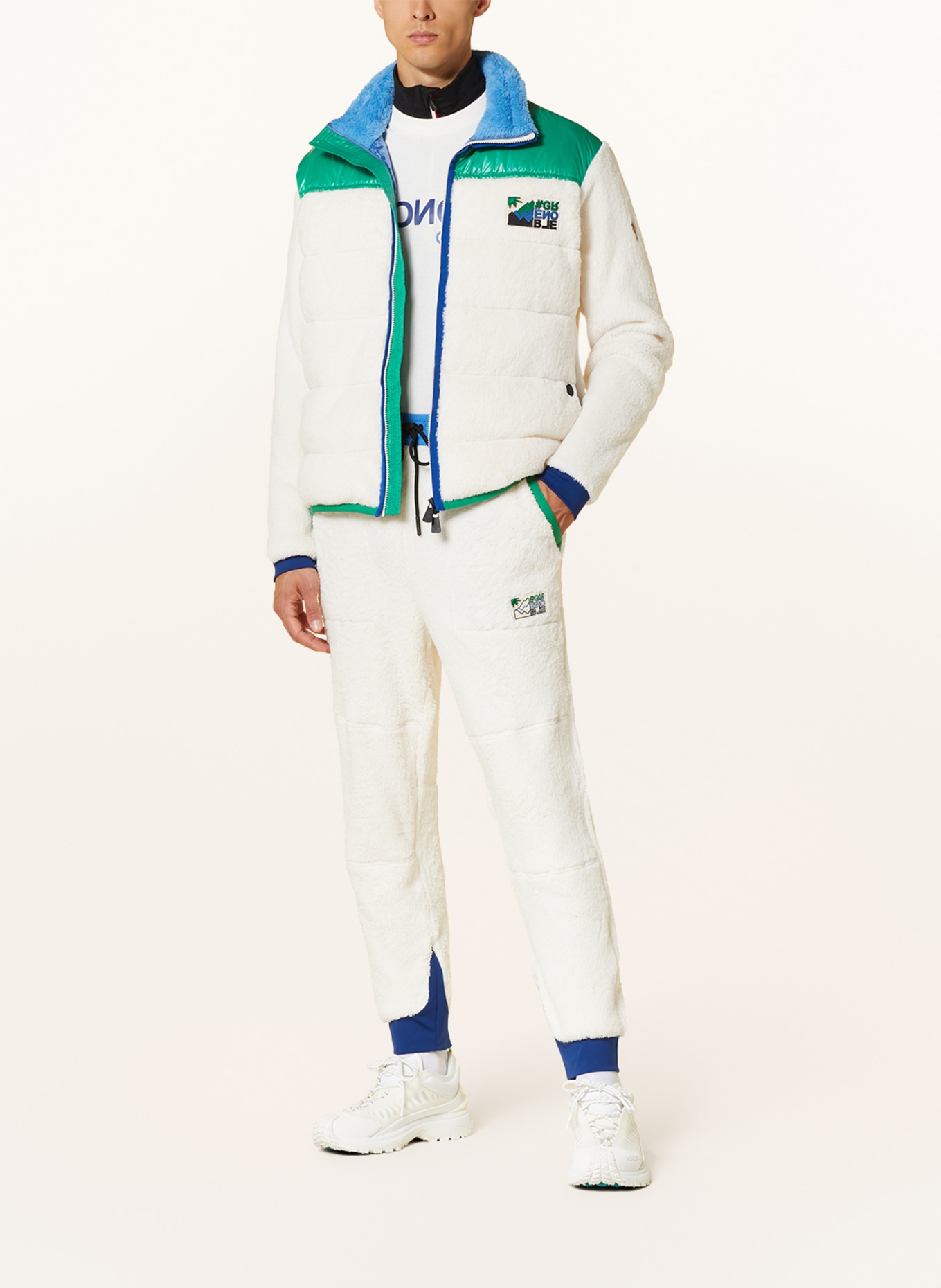 MONCLER GRENOBLE Down jacket, Color: WHITE/ GREEN/ BLUE (Image 2)
