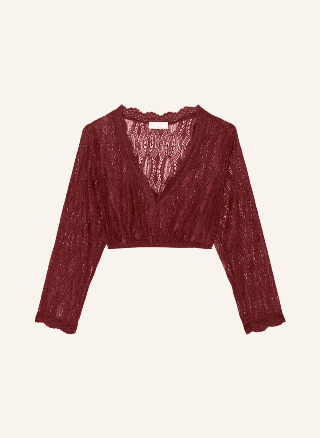 KRÜGER Dirndl blouse HILKE: DARK RED
