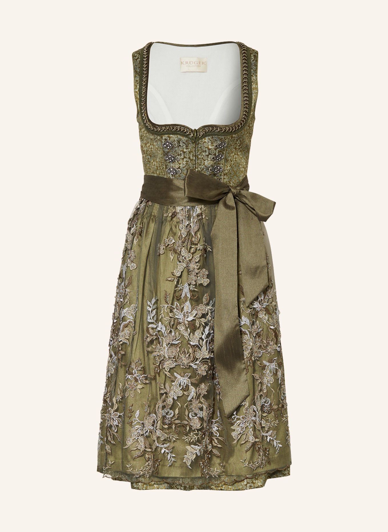 KRÜGER Sukienka bawarska ATHINA, Kolor: OLIWKOWY/ JASNOZIELONY (Obrazek 1)