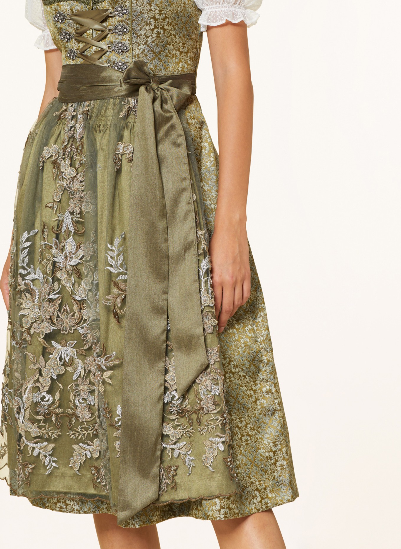 KRÜGER Sukienka bawarska ATHINA, Kolor: OLIWKOWY/ JASNOZIELONY (Obrazek 4)
