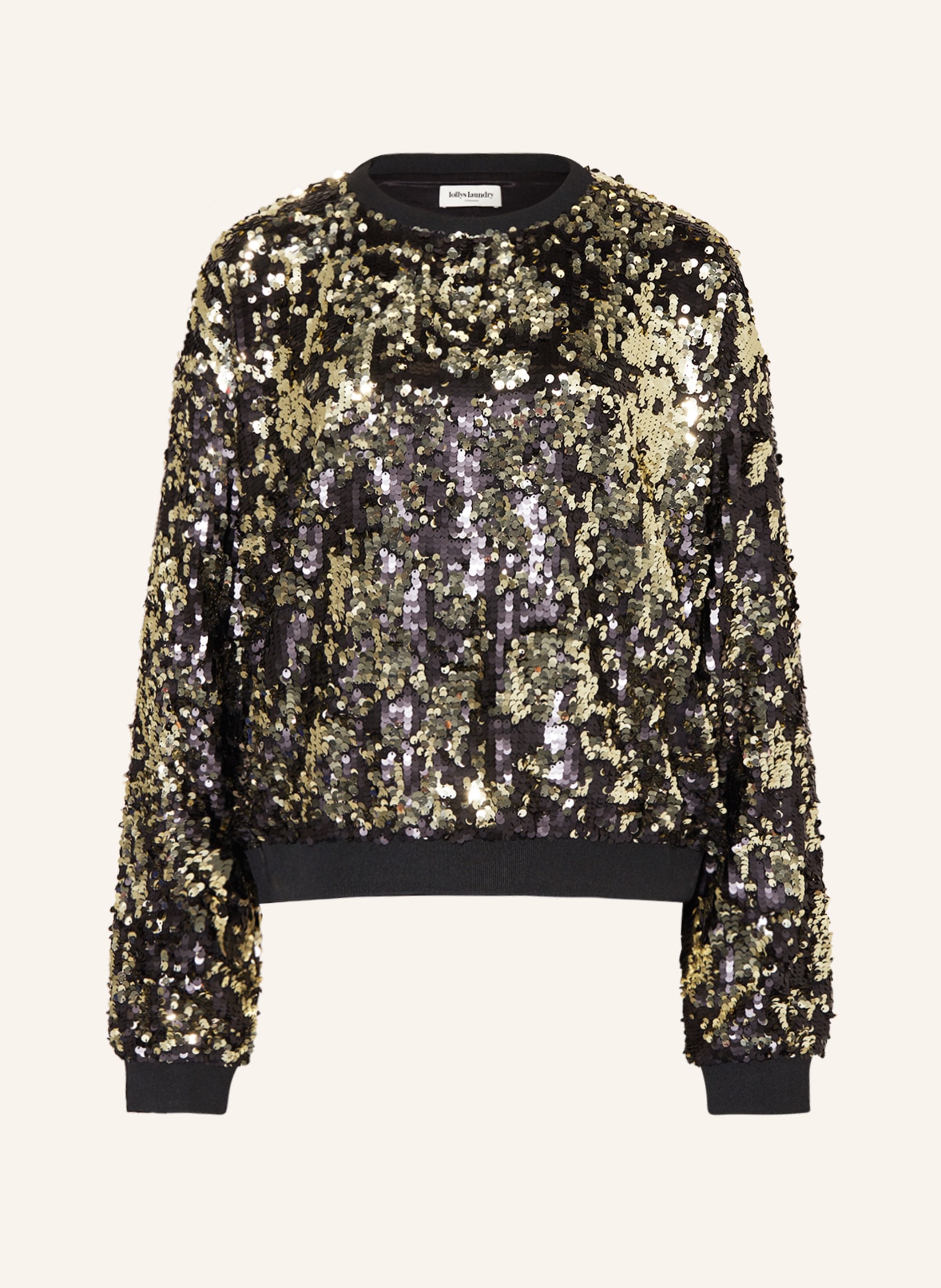 lollys laundry Sweatshirt CALIFORNIALL with reversible sequins, Color: GOLD/ BLACK (Image 1)