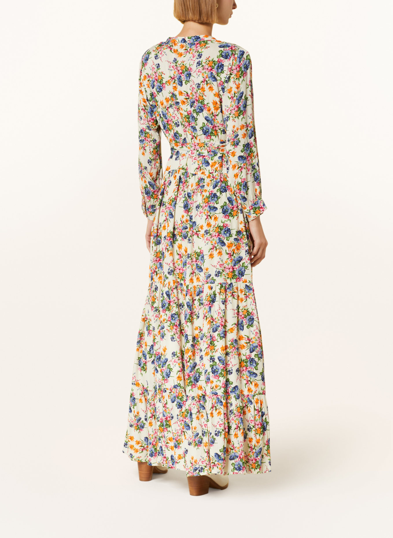lollys laundry Kleid NEELL mit 3/4-Arm, Farbe: ECRU/ BLAU/ ROSA (Bild 3)