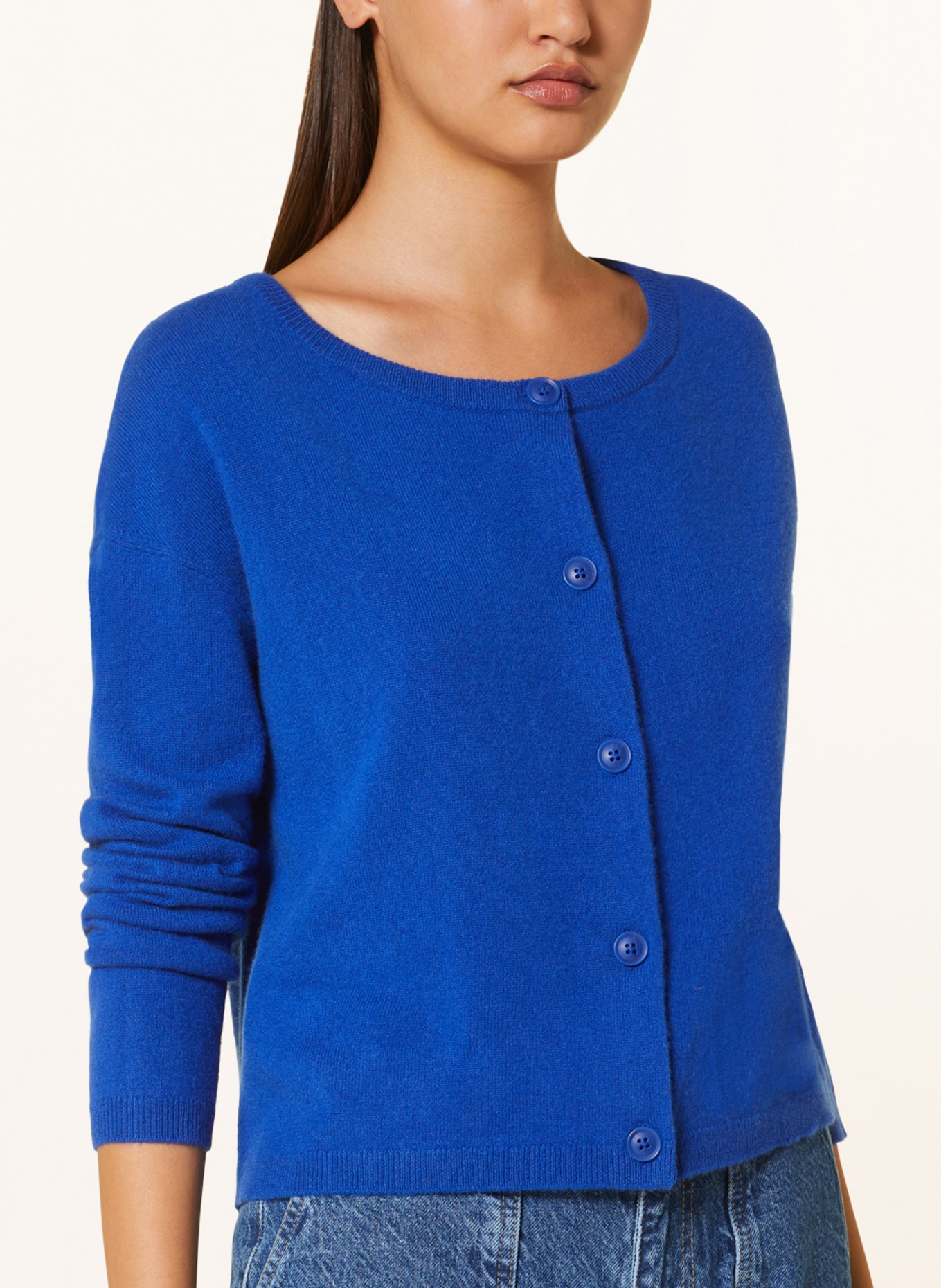 MRS & HUGS Cashmere cardigan, Color: BLUE (Image 4)