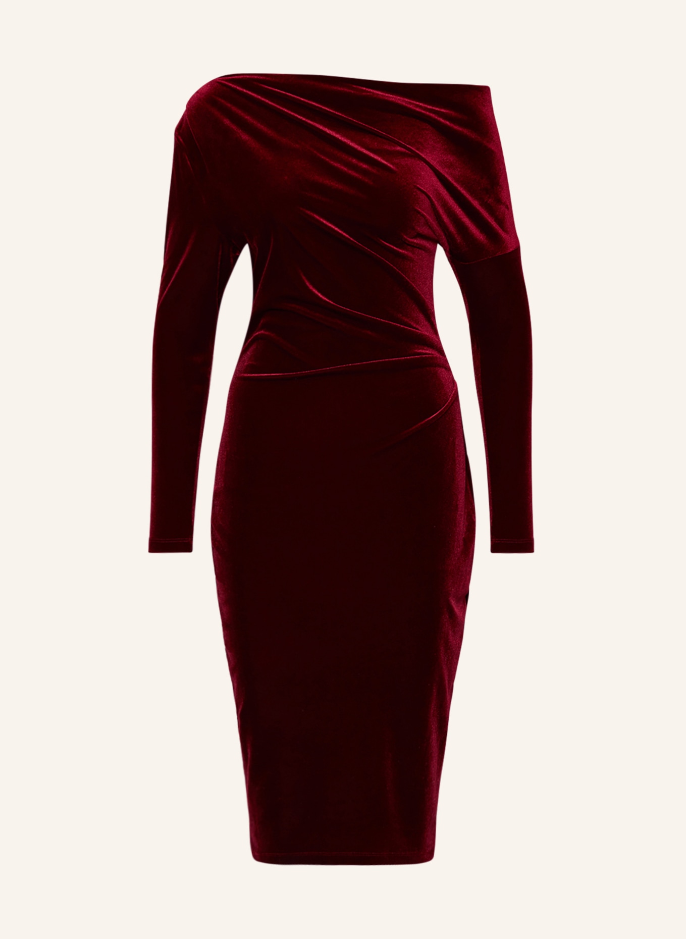 LAUREN RALPH LAUREN Velvet dress, Color: DARK RED (Image 1)