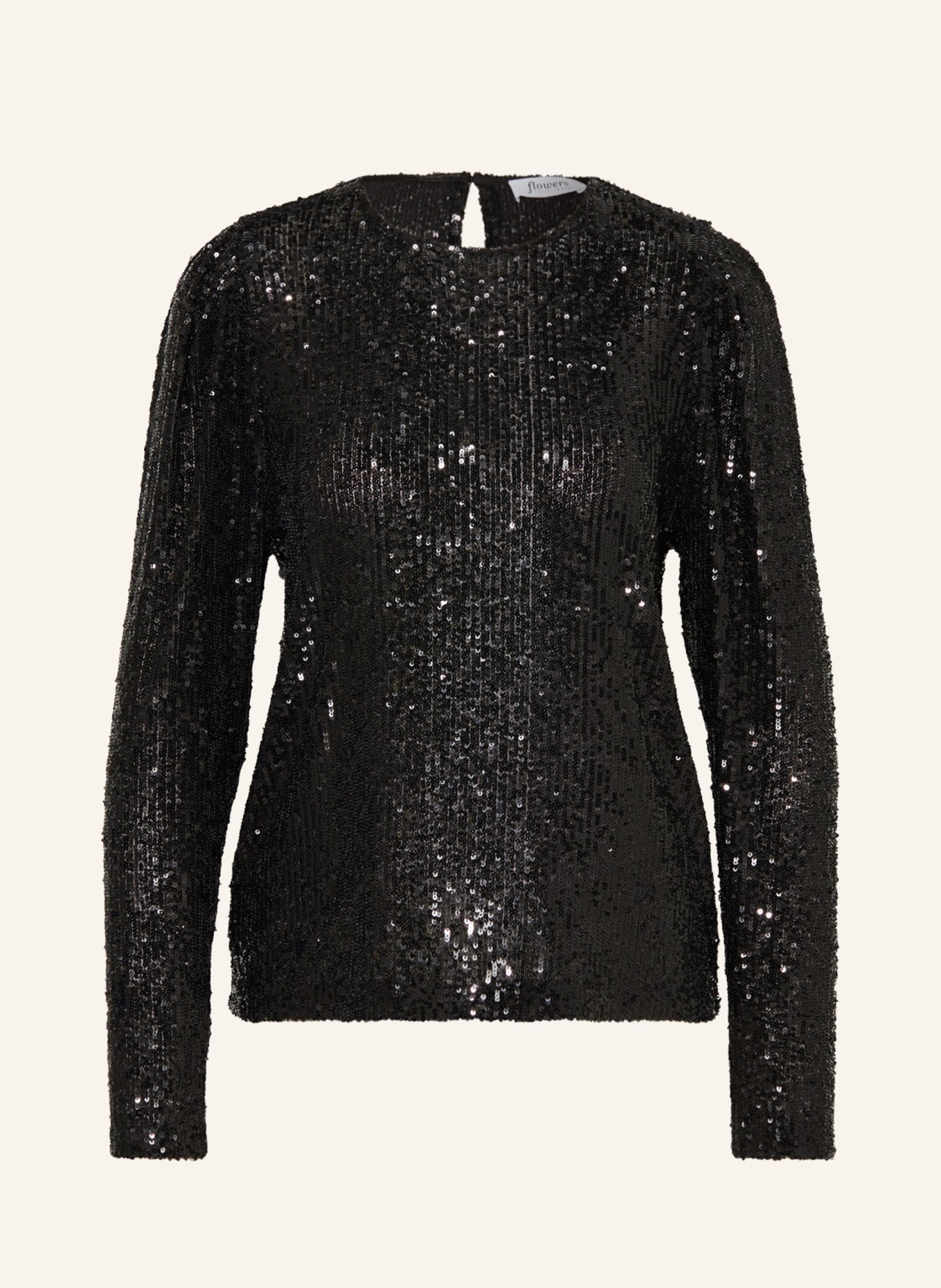 flowers for friends Shirt blouse with sequins, Color: BLACK (Image 1)