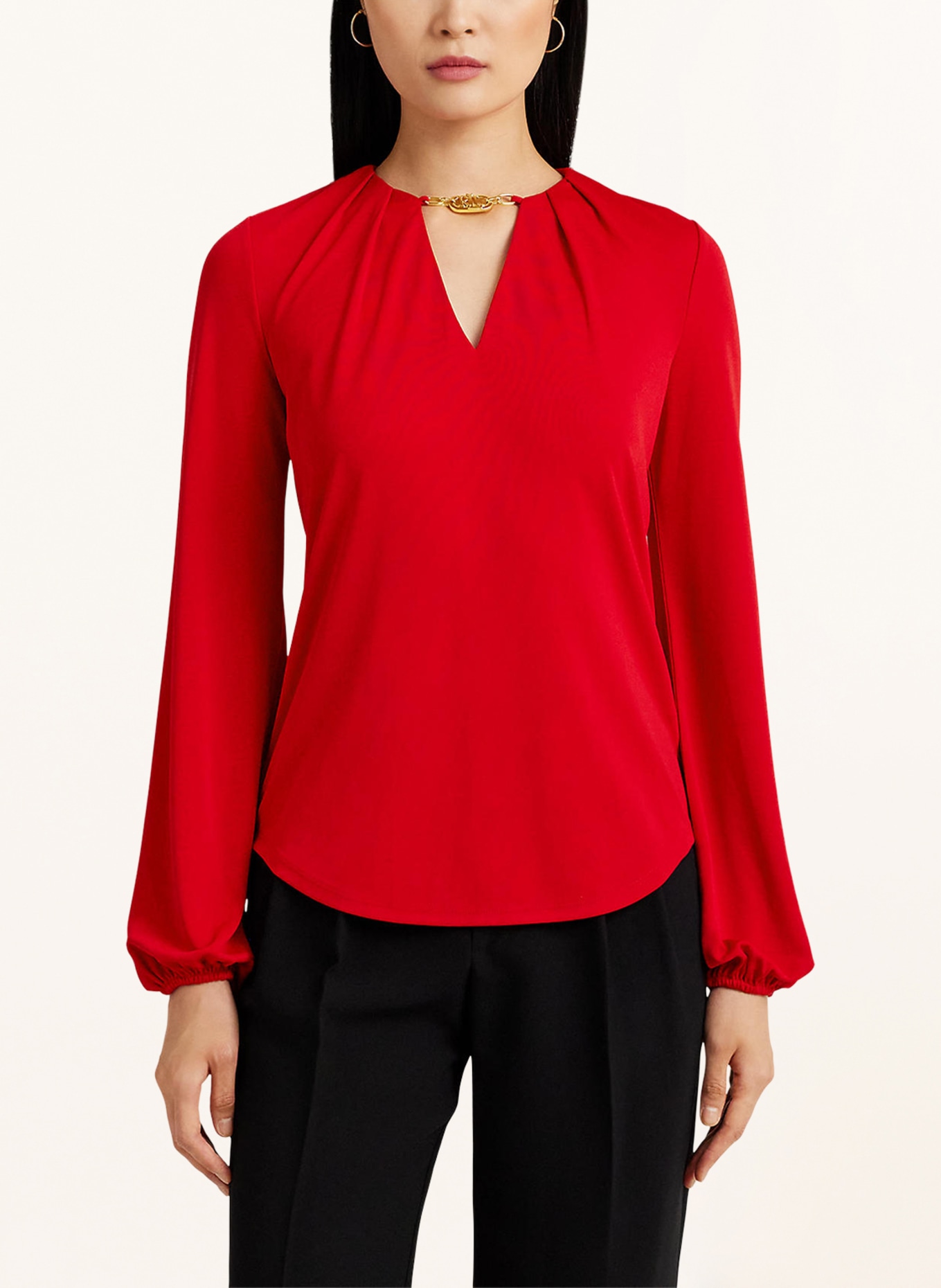 Ralph lauren red blouse sales