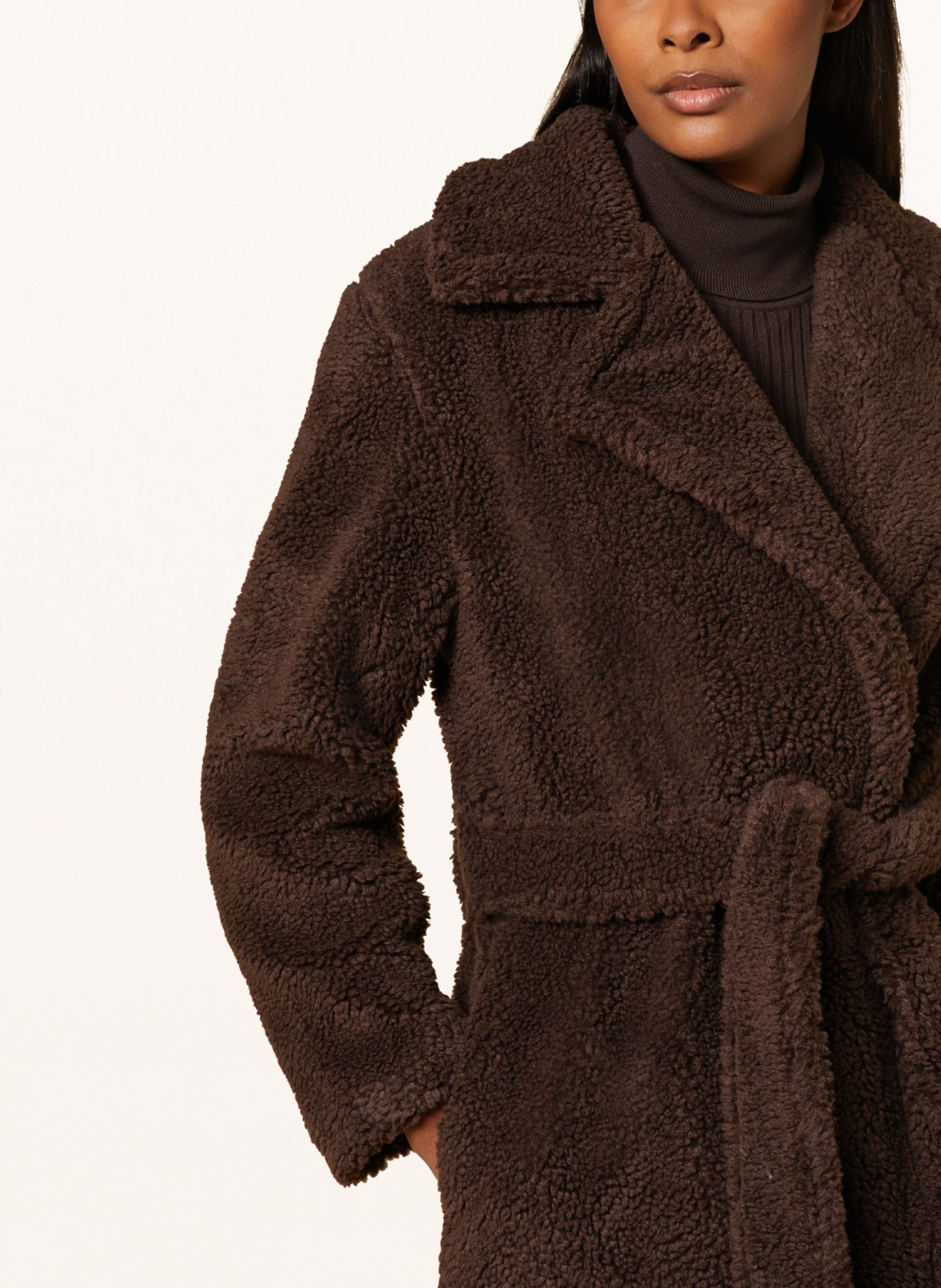 LAUREN RALPH LAUREN Teddy coat, Color: DARK BROWN (Image 4)