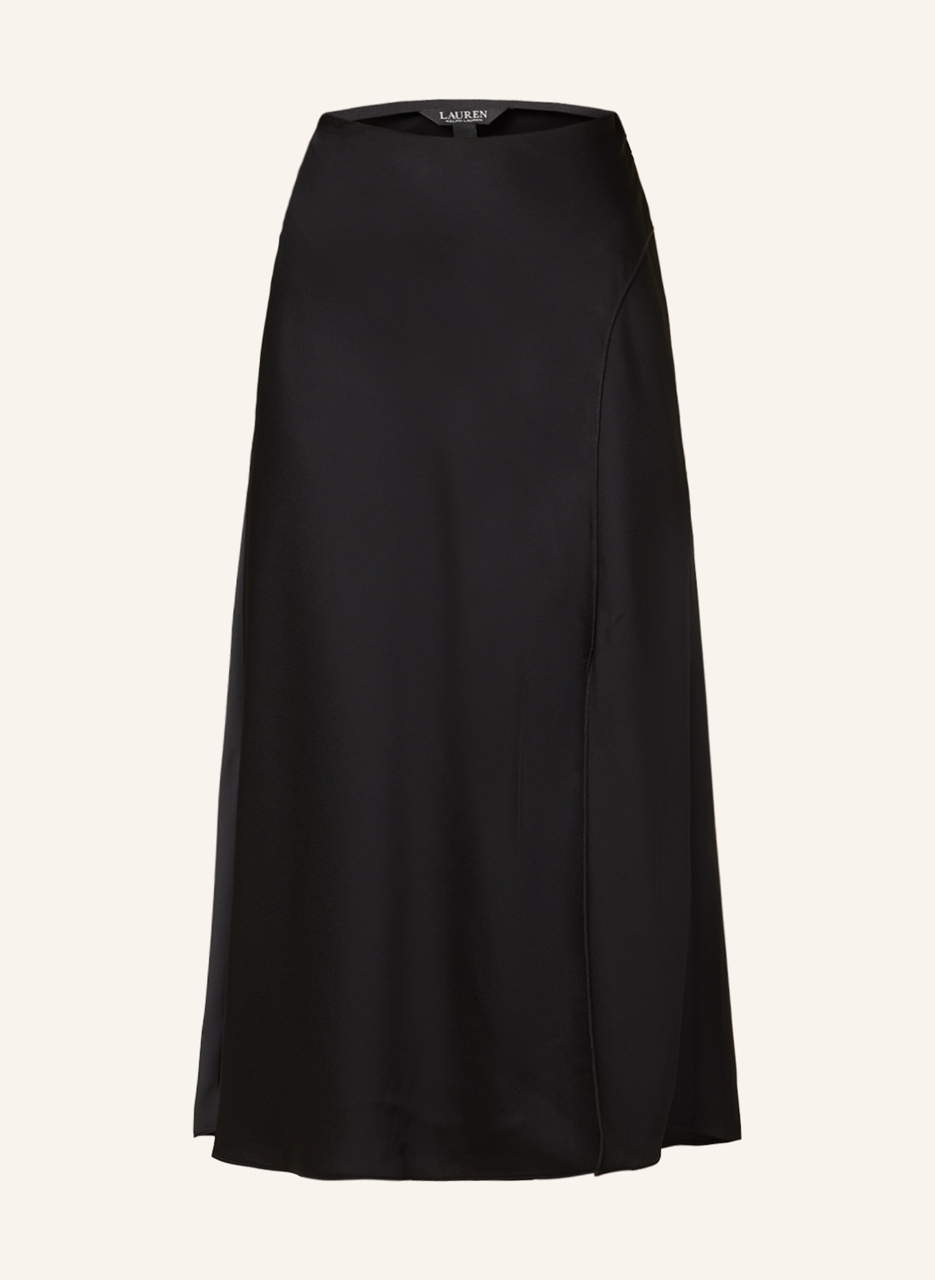 LAUREN RALPH LAUREN Satin skirt, Color: BLACK (Image 1)