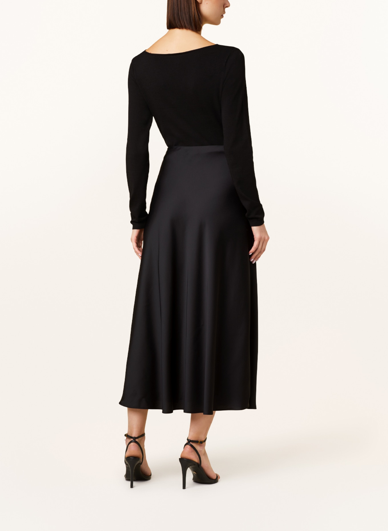 LAUREN RALPH LAUREN Satin skirt, Color: BLACK (Image 3)