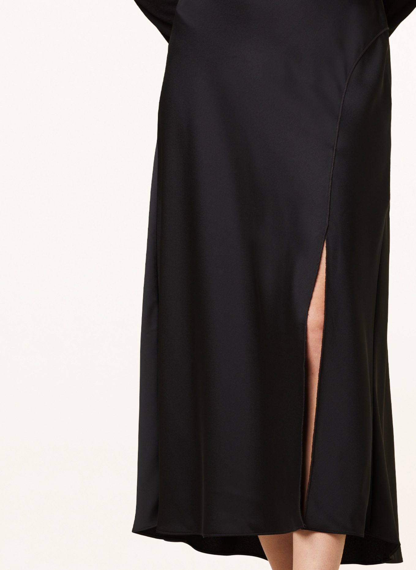 LAUREN RALPH LAUREN Satin skirt, Color: BLACK (Image 4)