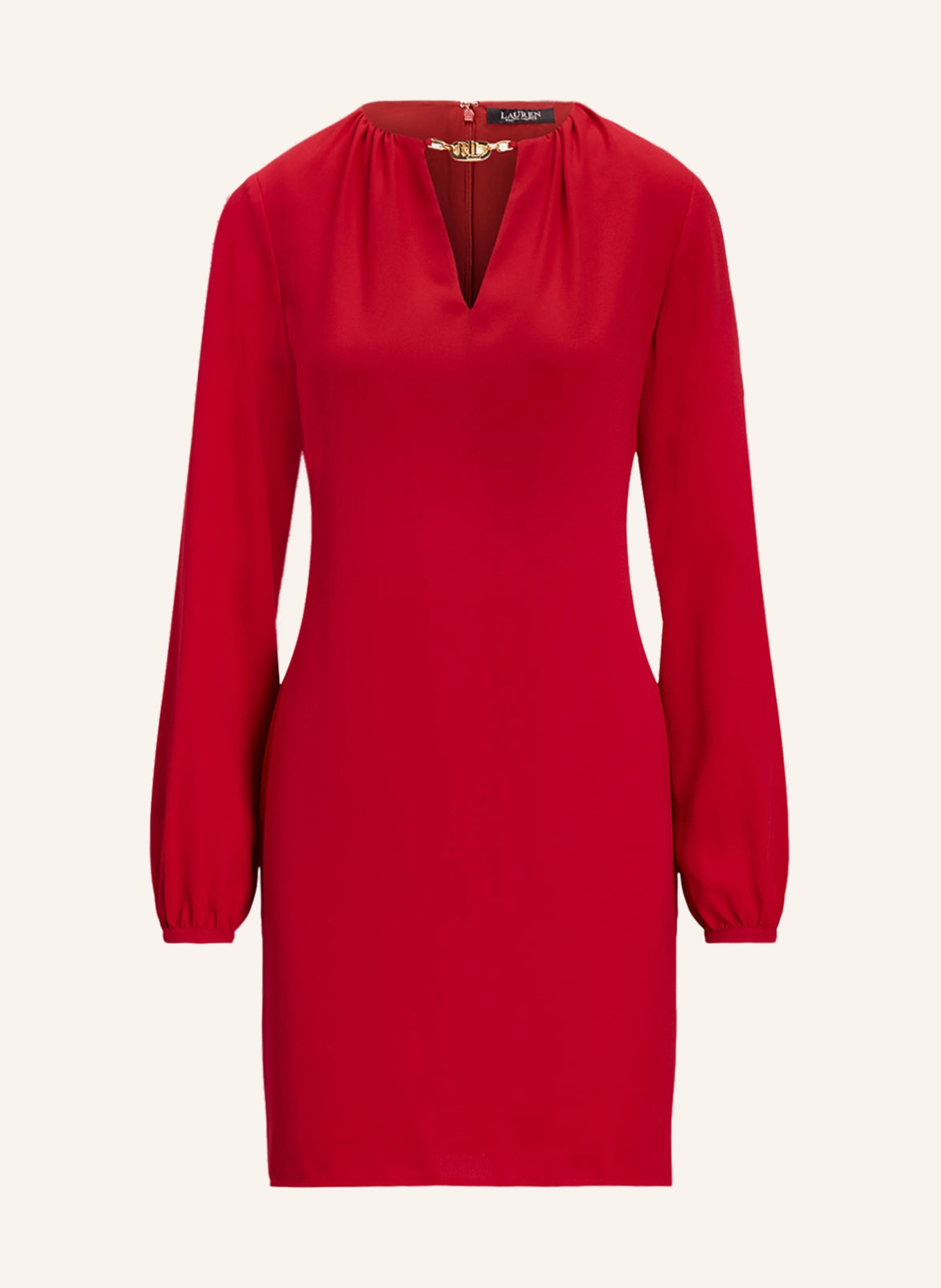 Lauren ralph lauren kleid rot clearance