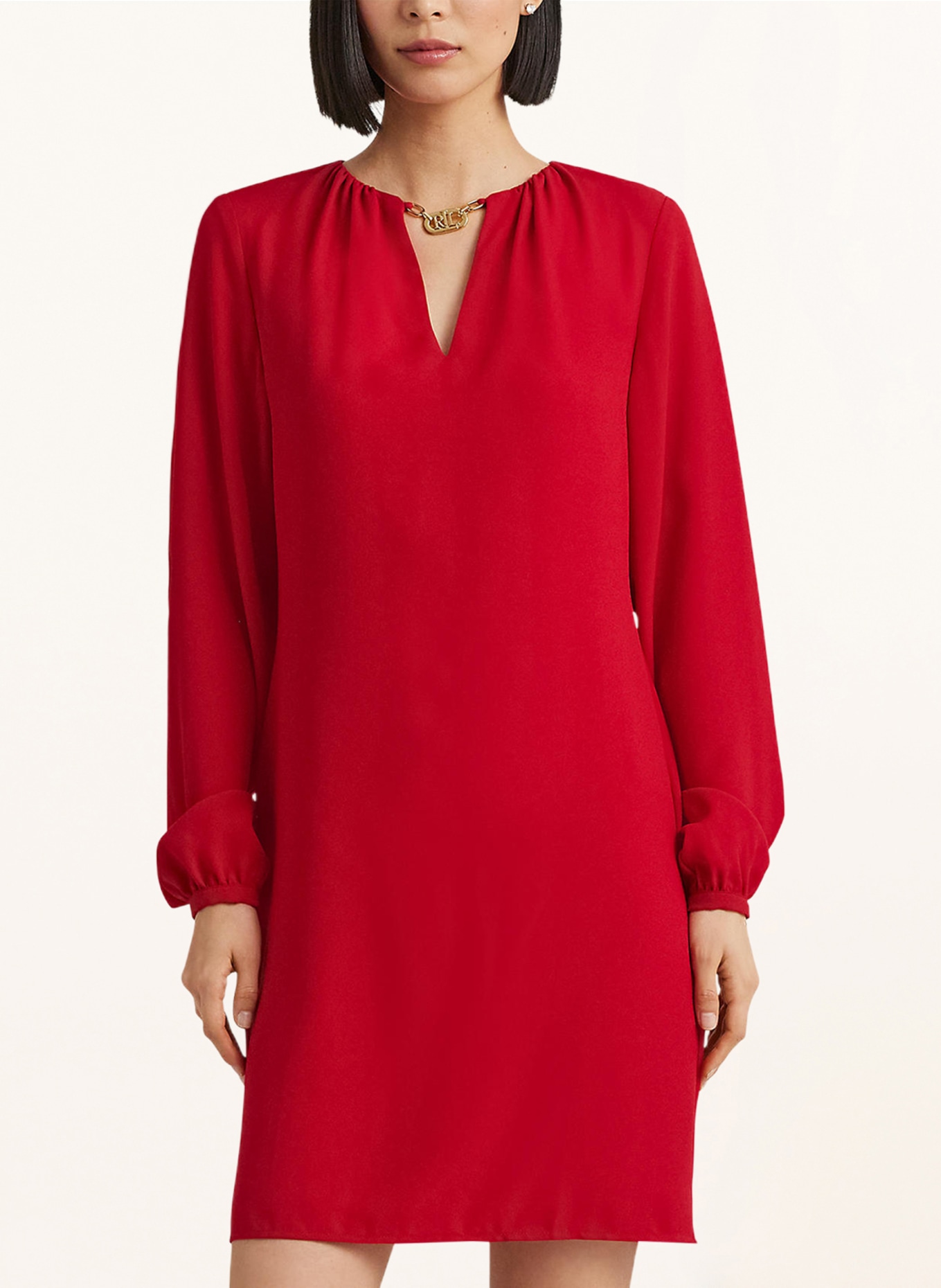 Lauren ralph lauren kleid rot clearance