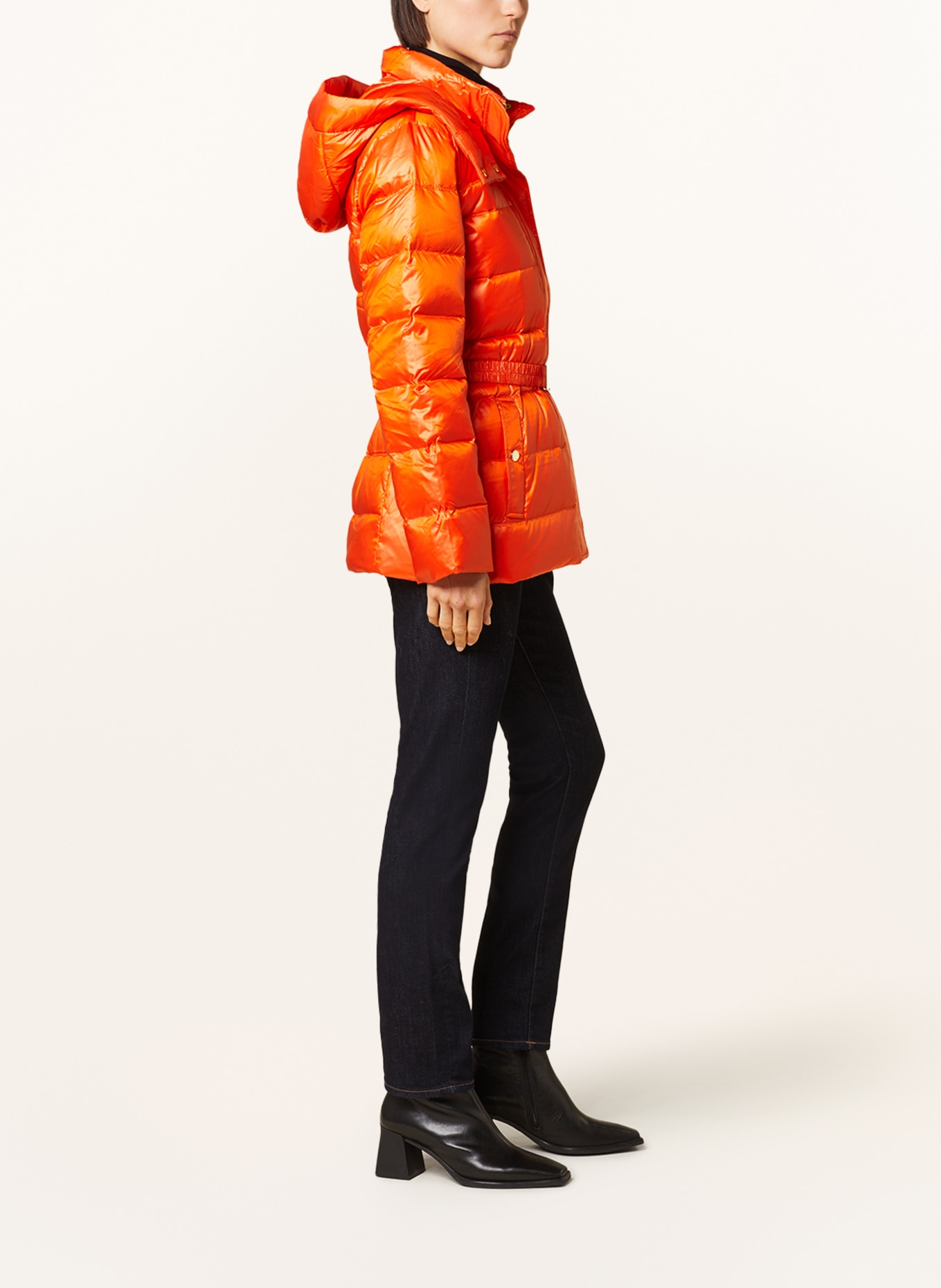 LAUREN RALPH LAUREN Down jacket with removable hood, Color: ORANGE (Image 4)