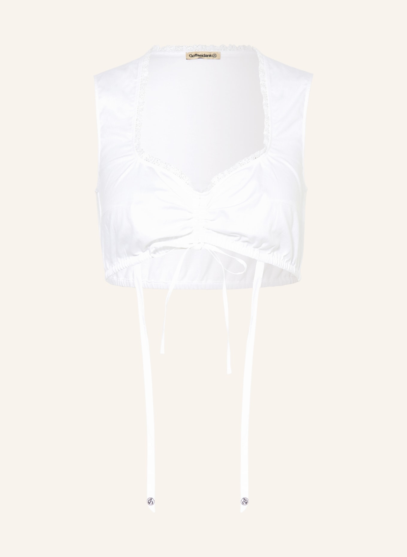 Gottseidank Dirndl blouse MARESA, Color: WHITE (Image 1)
