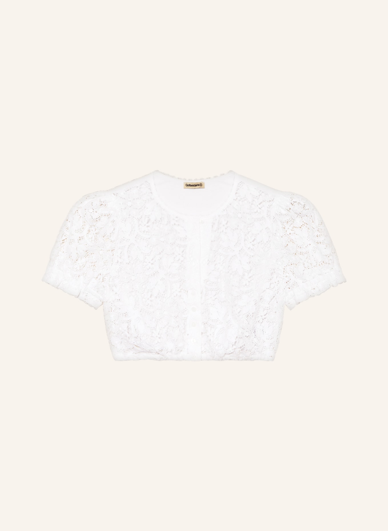 Gottseidank Dirndl blouse VIKTORIA made of lace, Color: WHITE (Image 1)