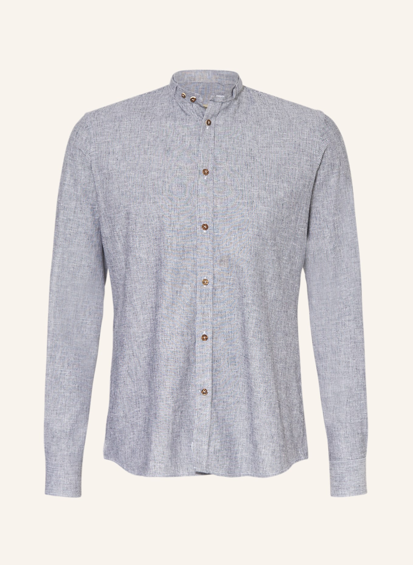 Gottseidank Trachten shirt LENZ slim fit, Color: DARK GRAY/ WHITE (Image 1)