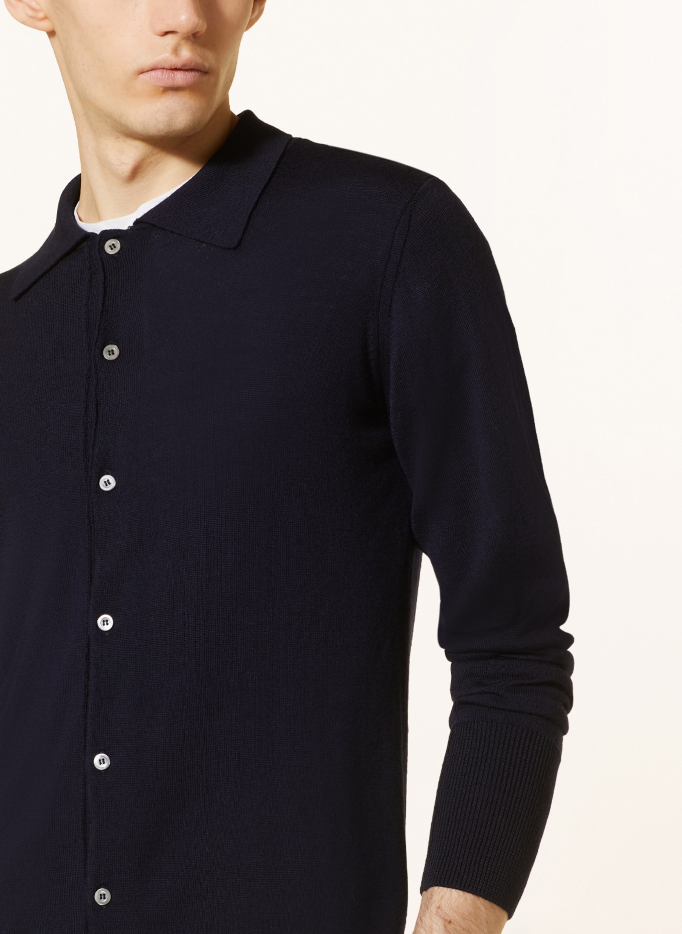Officine Générale Knit shirt BRENT regular fit, Color: DARK BLUE (Image 4)