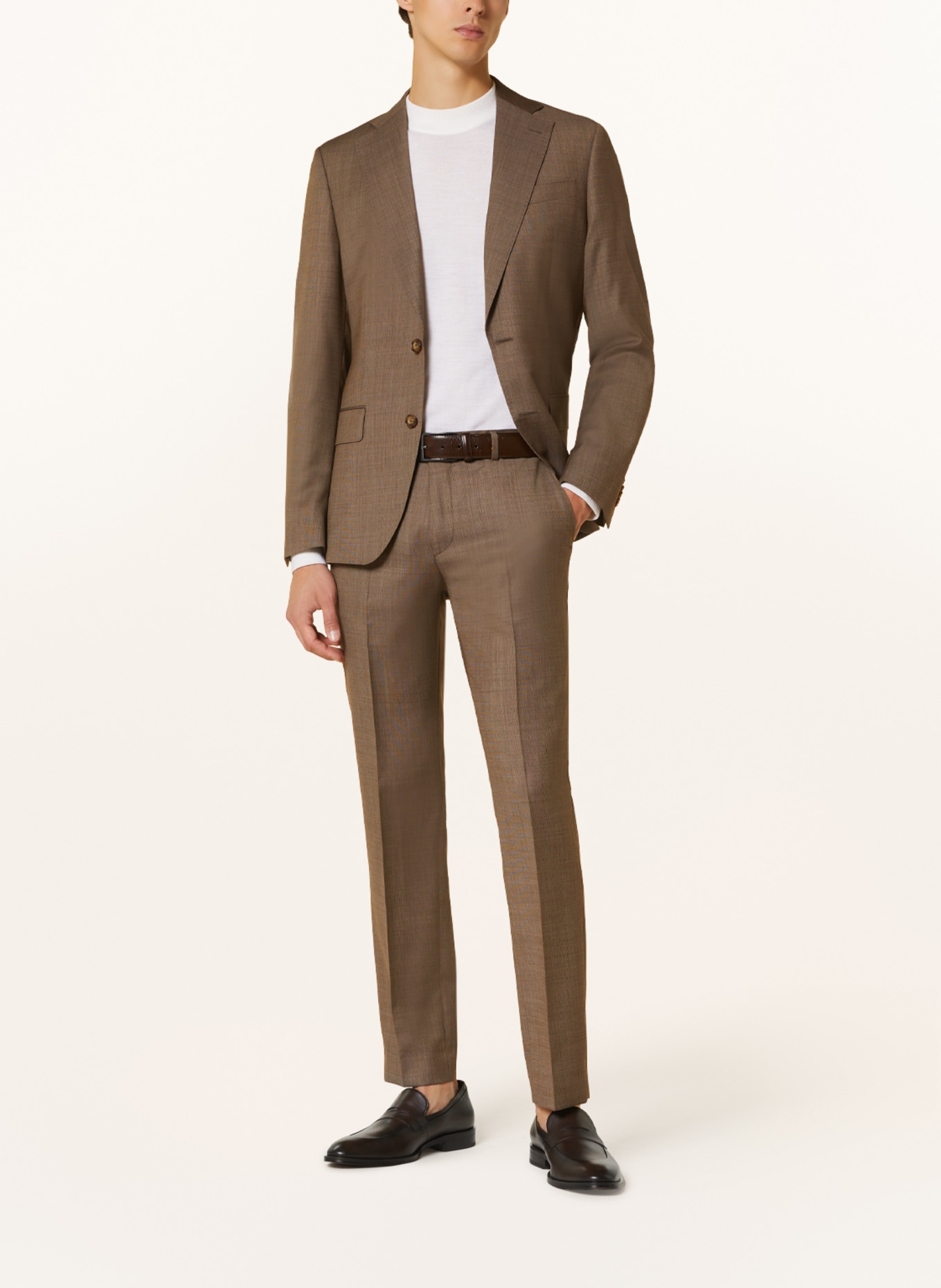 SAND COPENHAGEN Spodnie garniturowe CRAIG slim fit, Kolor: BEŻOWY (Obrazek 2)