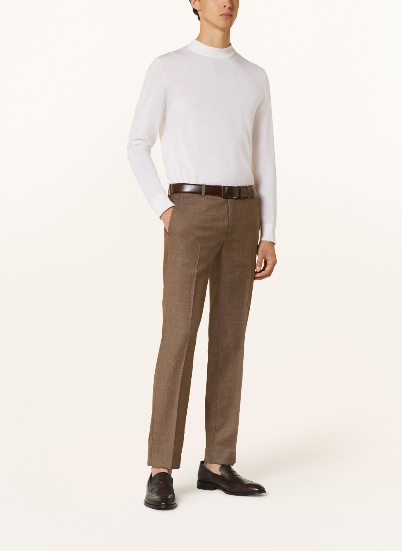 SAND COPENHAGEN Spodnie garniturowe CRAIG slim fit, Kolor: BEŻOWY (Obrazek 3)