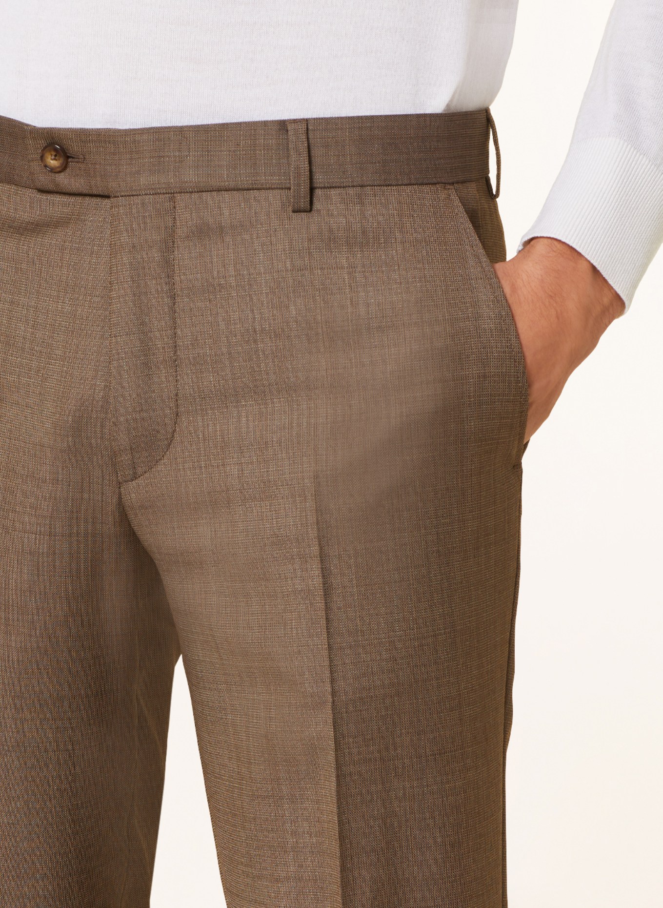 SAND COPENHAGEN Spodnie garniturowe CRAIG slim fit, Kolor: BEŻOWY (Obrazek 6)