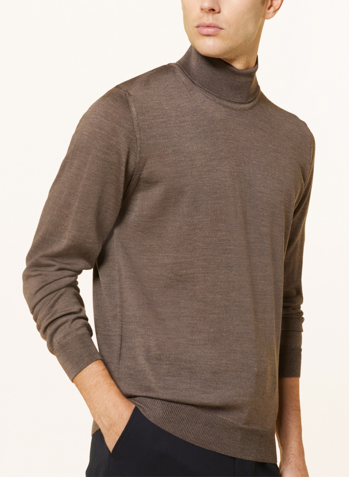 SAND COPENHAGEN Turtleneck sweater, Color: DARK BROWN (Image 4)