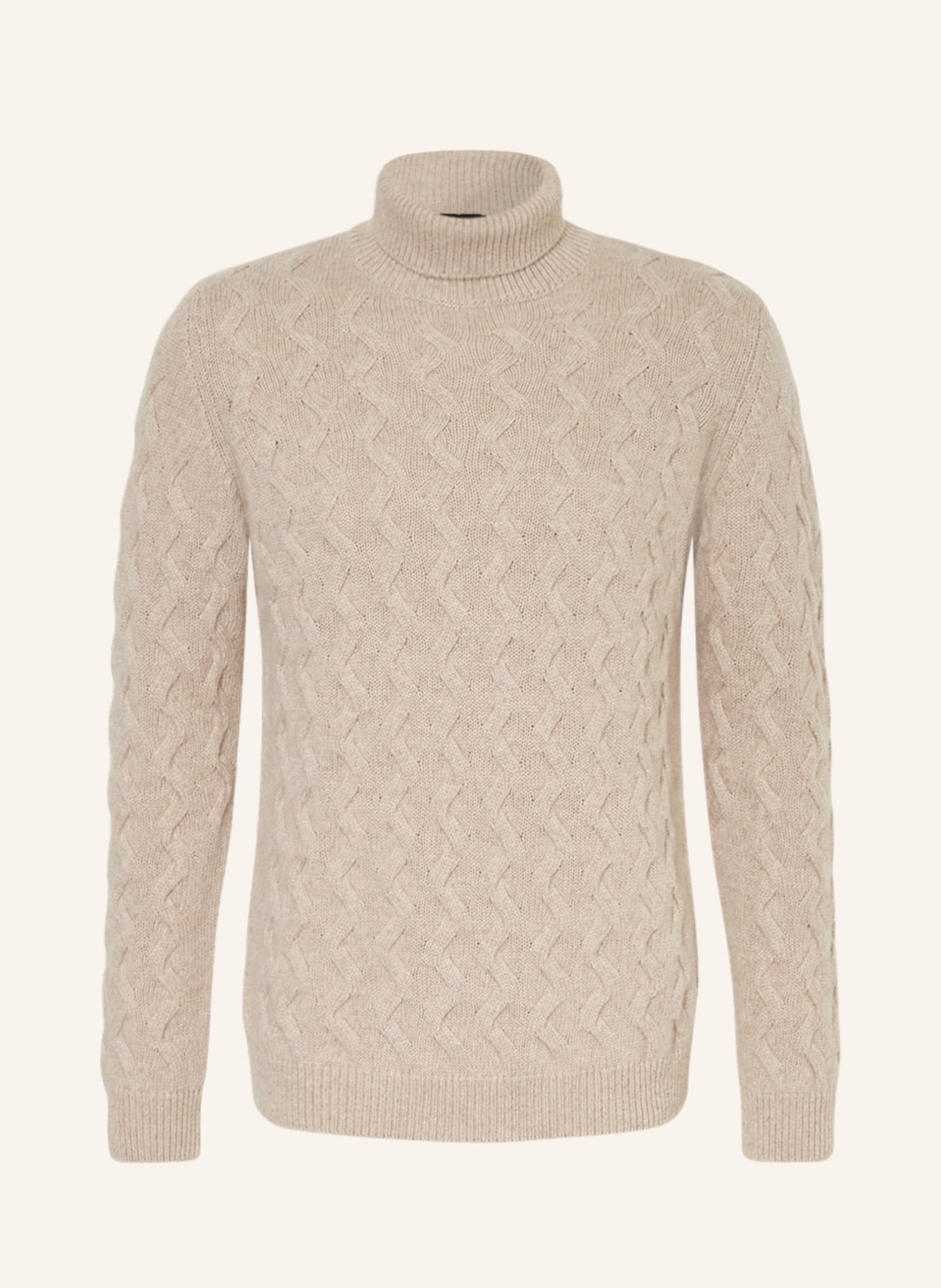 Louis Vuitton Cream Rib Knit Turtle Neck Sweater S
