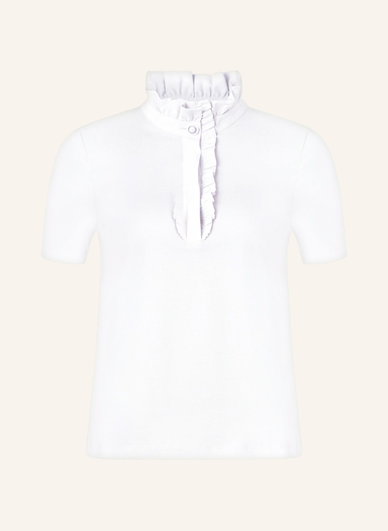 rich&royal T-shirt with ruffles, Color: WHITE (Image 1)