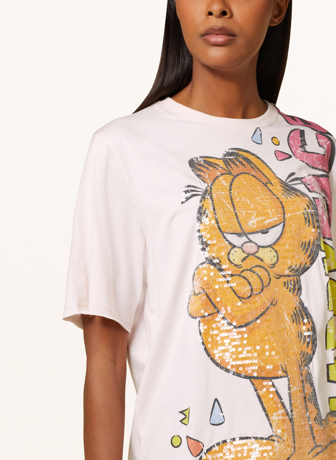 FrogBox Oversized-Shirt mit Pailletten, Farbe: ROSÉ (Bild 4)