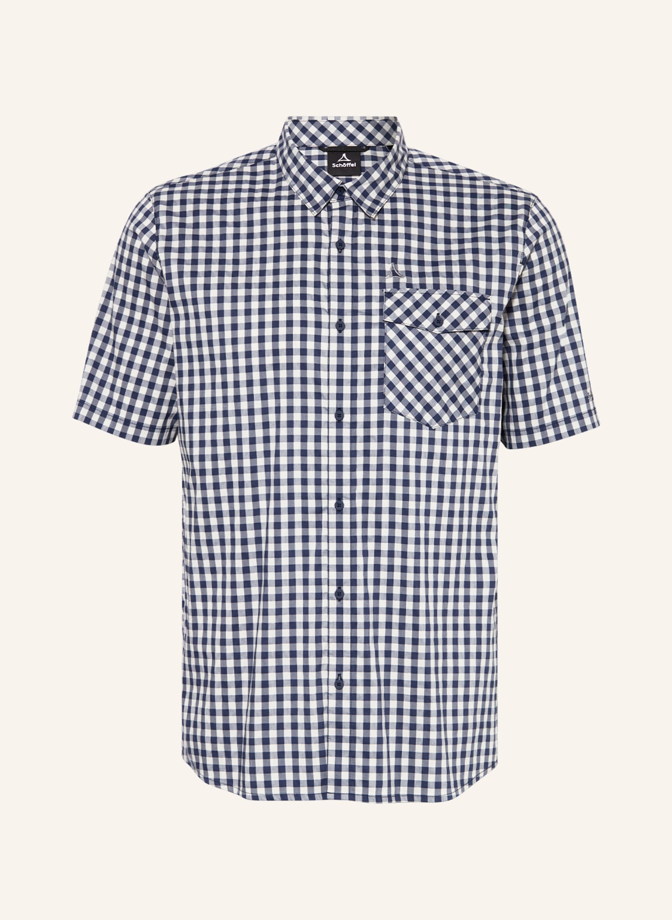 Schöffel Outdoor shirt TRATTBERG, Color: TAUPE/ DARK BLUE (Image 1)