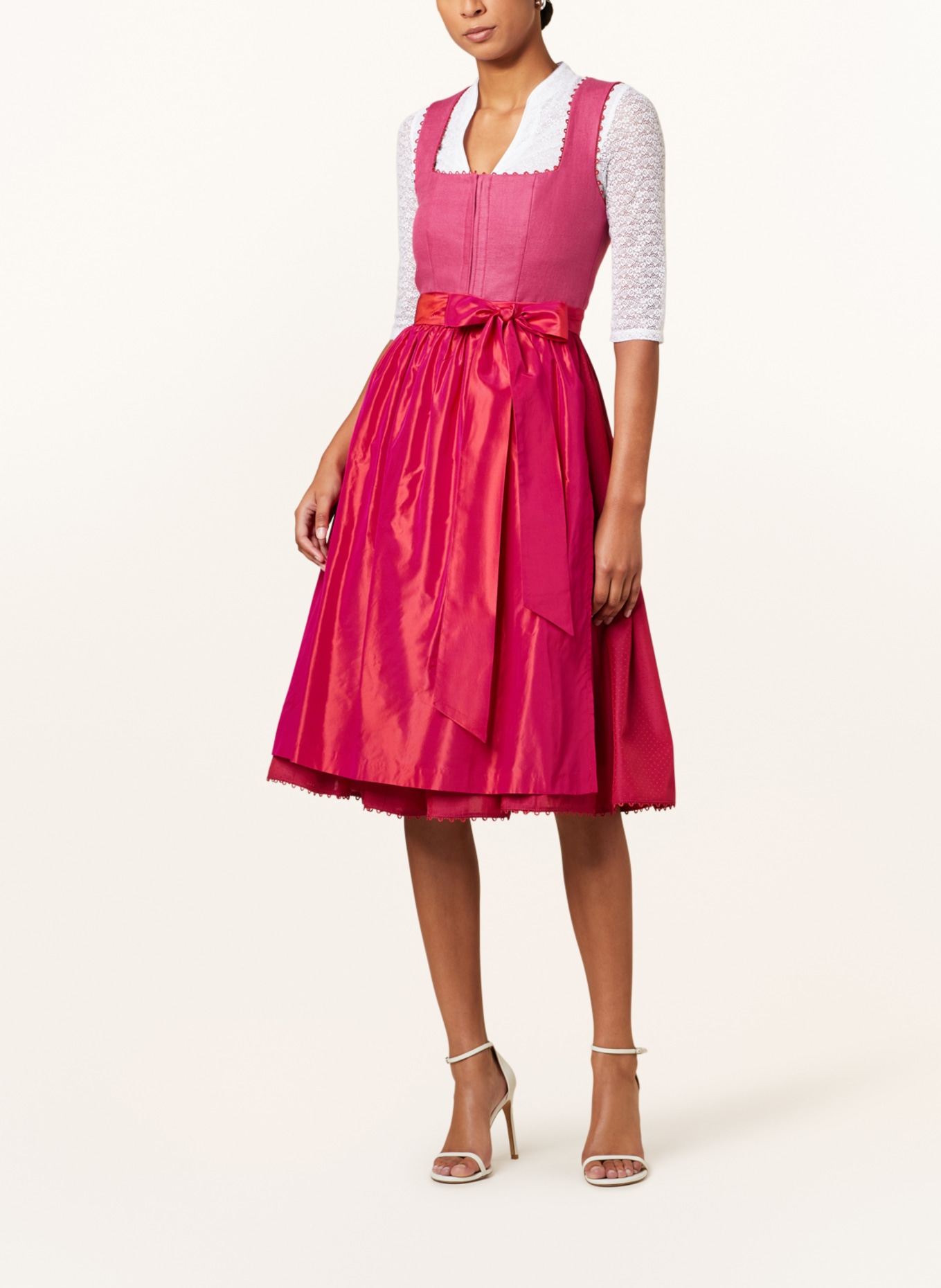 KINGA MATHE Dirndl MÜNCHEN mit Leinen: PINK