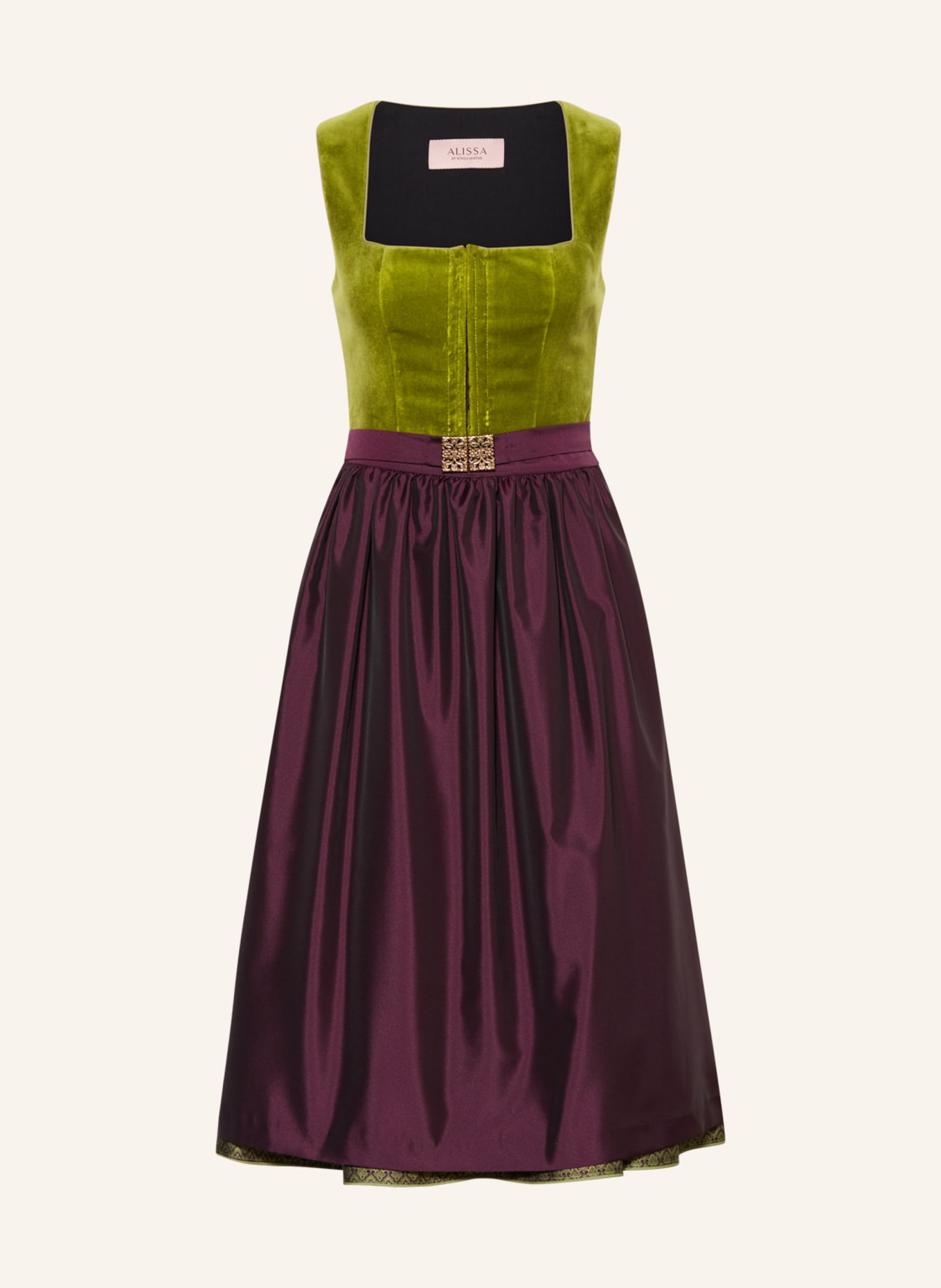 ALISSA BY KINGA MATHE Sukienka bawarska, Kolor: ZIELONY/ CIEMNOCZERWONY (Obrazek 1)