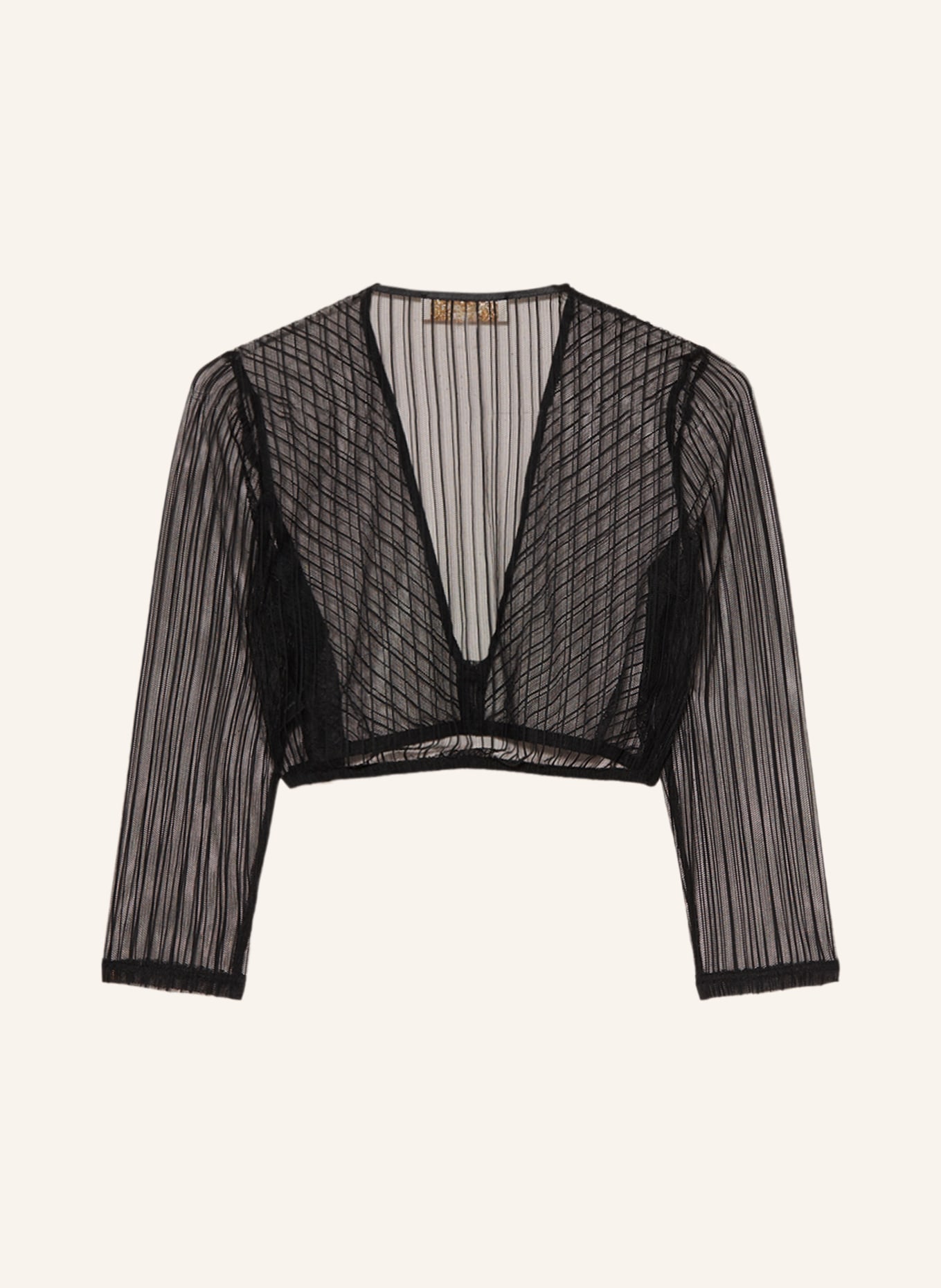 AlpenHERZ Dirndl blouse SUSAN with 3/4 sleeves, Color: BLACK (Image 2)