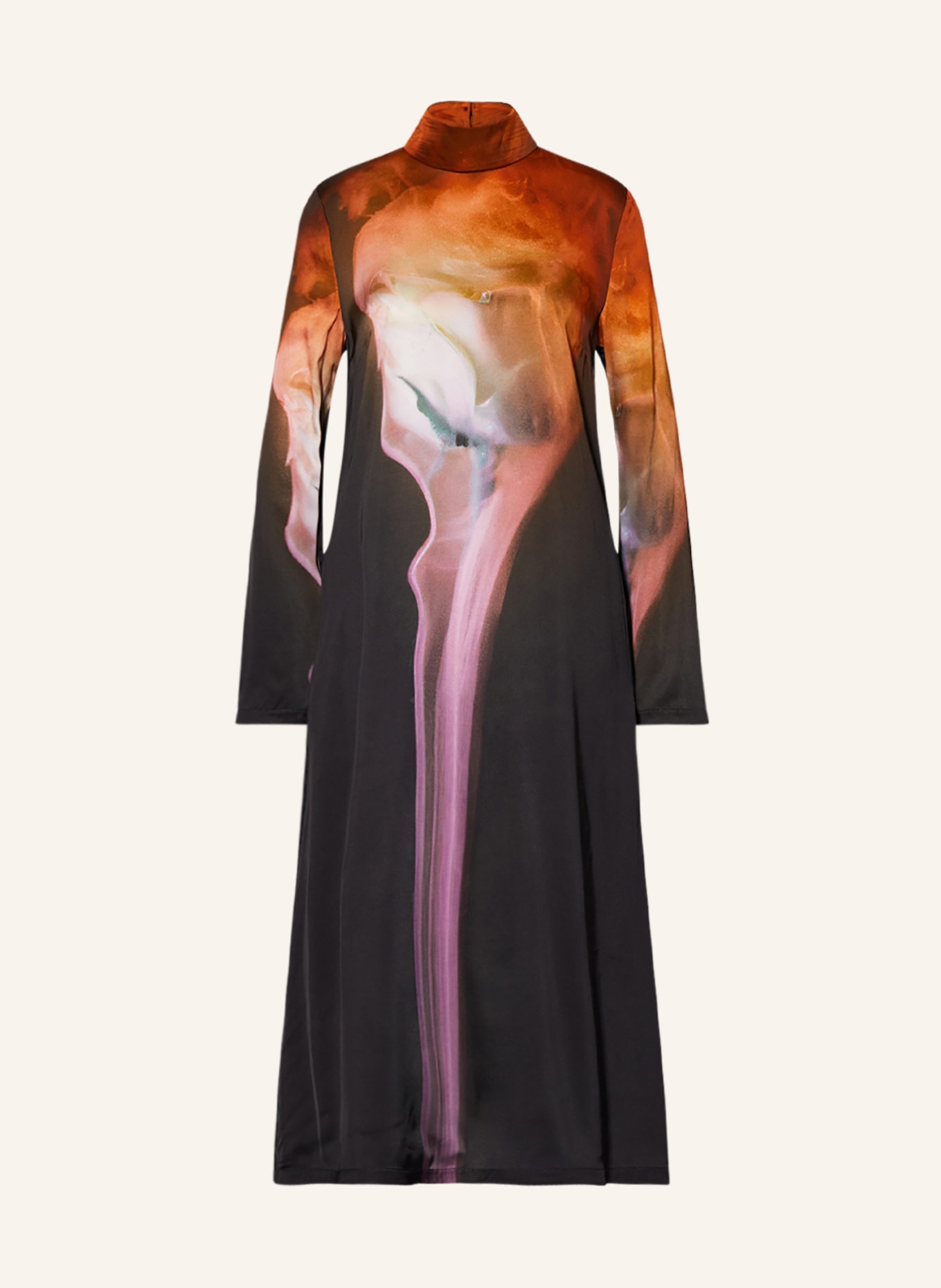 STINE GOYA Kleid MILLE, Farbe: SCHWARZ/ DUNKELORANGE (Bild 1)