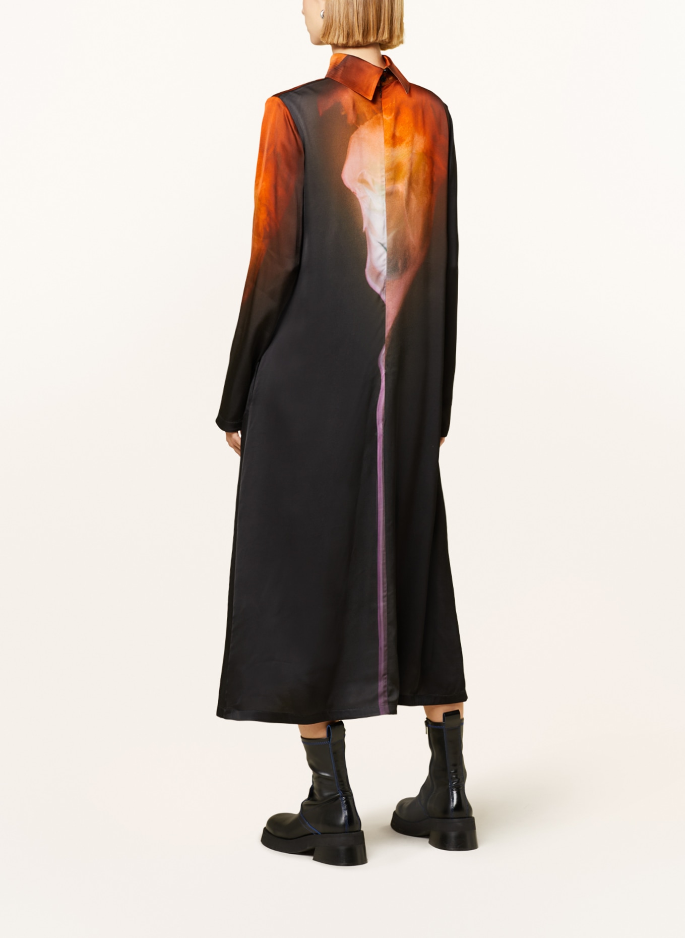 STINE GOYA Dress MILLE, Color: BLACK/ DARK ORANGE (Image 3)