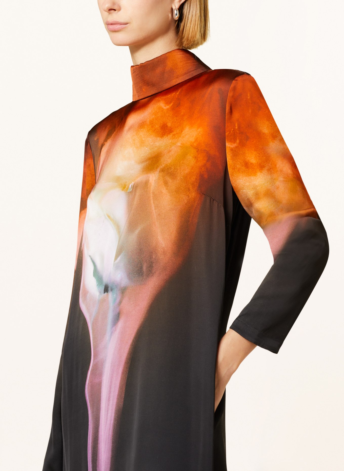 STINE GOYA Kleid MILLE, Farbe: SCHWARZ/ DUNKELORANGE (Bild 4)