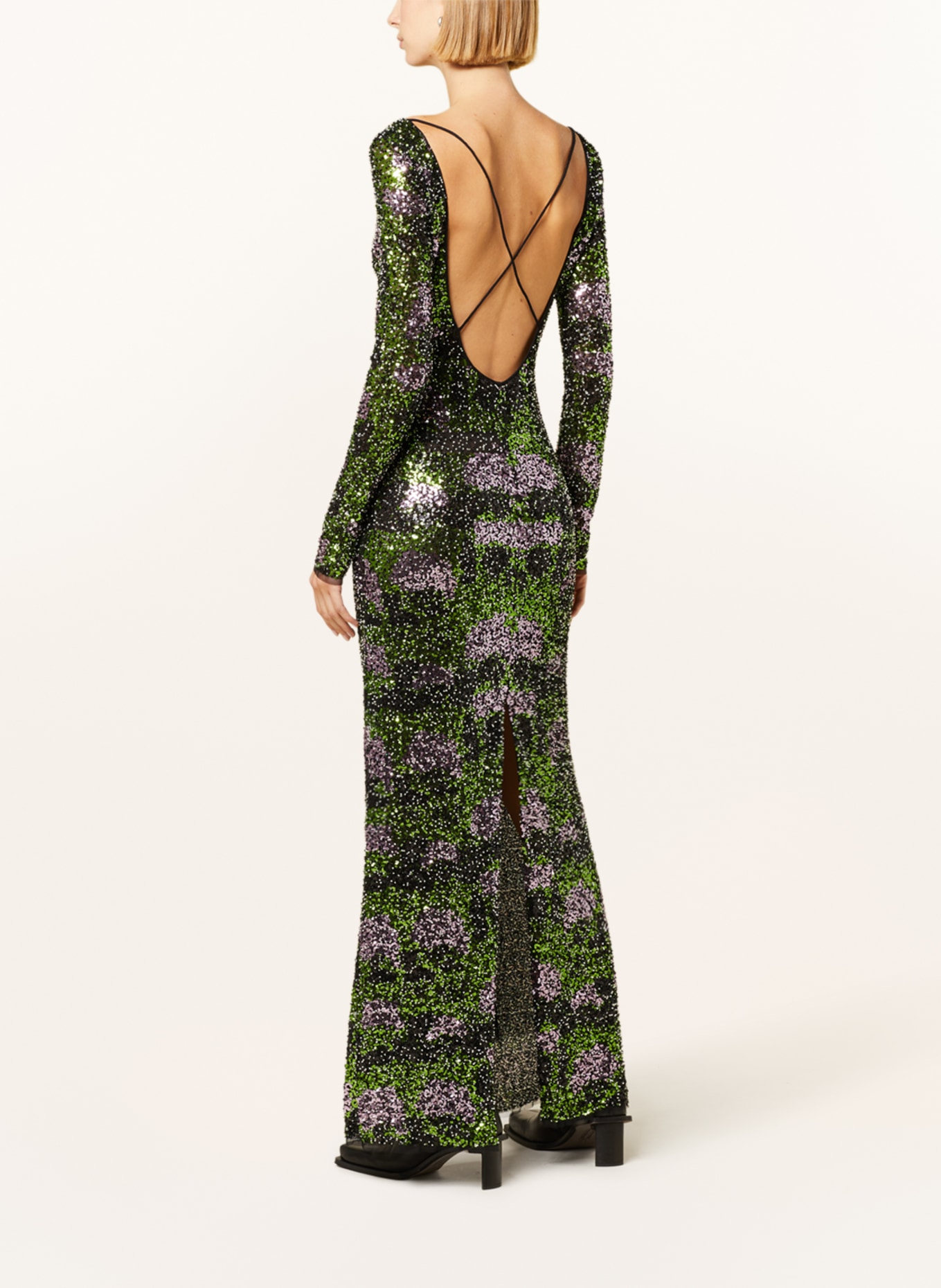 STINE GOYA Dress AILLE with sequins, Color: GREEN/ PINK/ BLACK (Image 3)