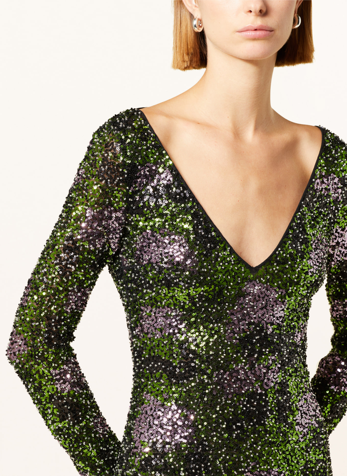 STINE GOYA Dress AILLE with sequins, Color: GREEN/ PINK/ BLACK (Image 4)