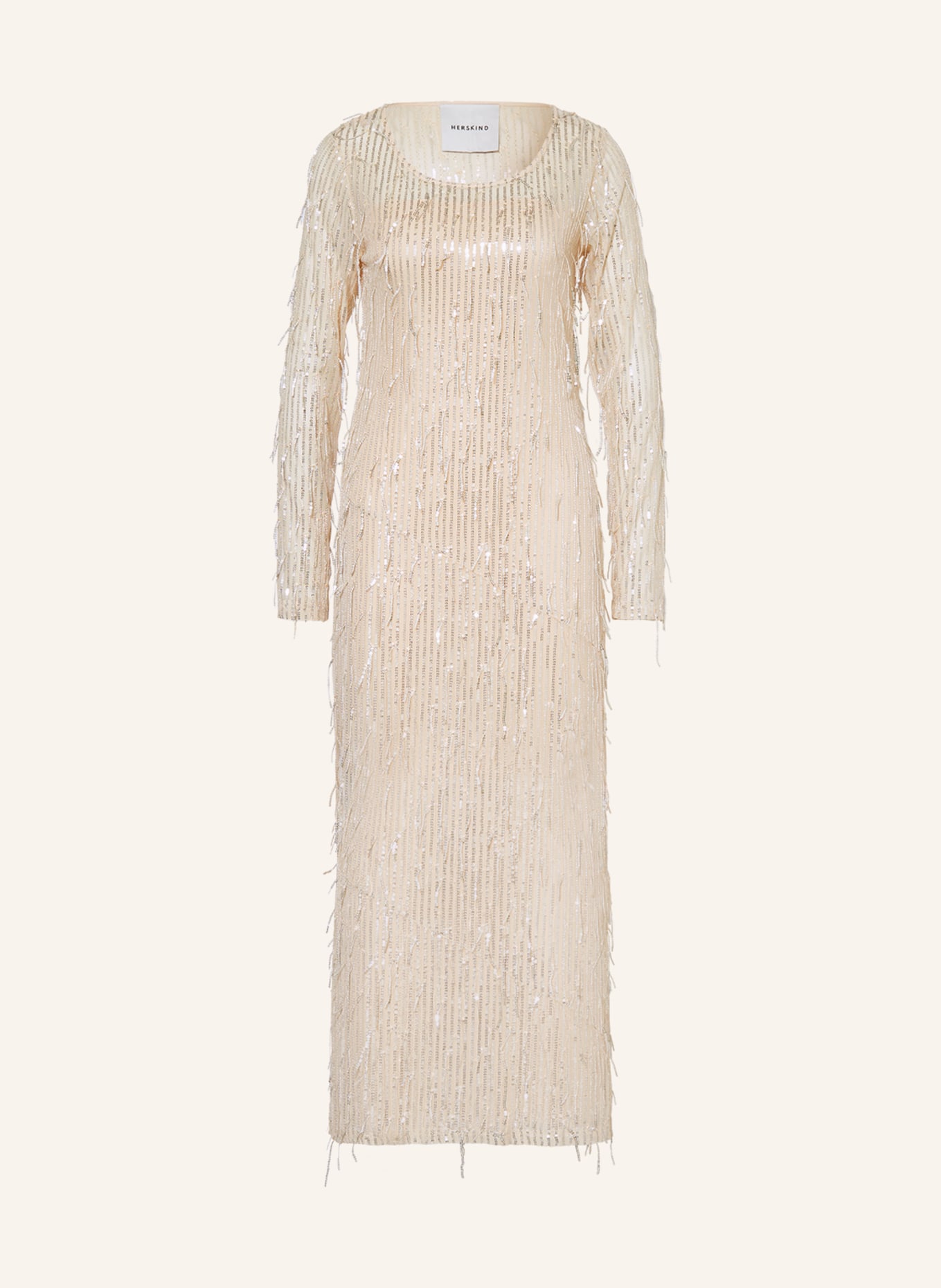 Herskind Dress CHRISTY with sequins, Color: NUDE/ SILVER (Image 1)