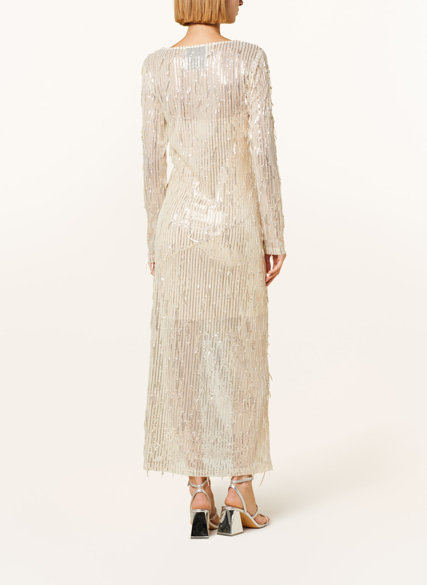 Herskind Dress CHRISTY with sequins, Color: NUDE/ SILVER (Image 3)