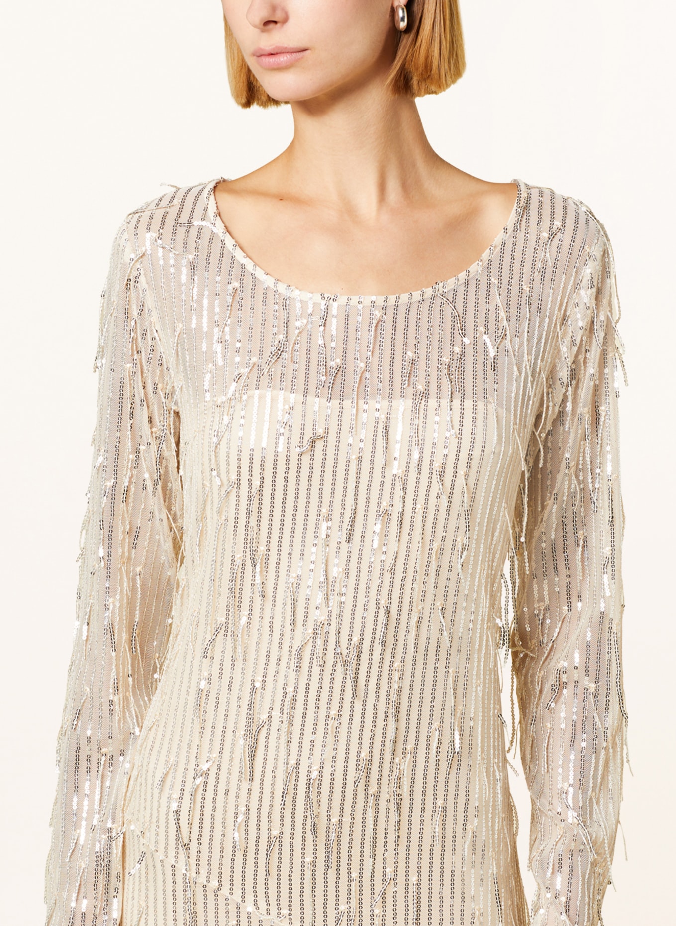 Herskind Dress CHRISTY with sequins, Color: NUDE/ SILVER (Image 4)