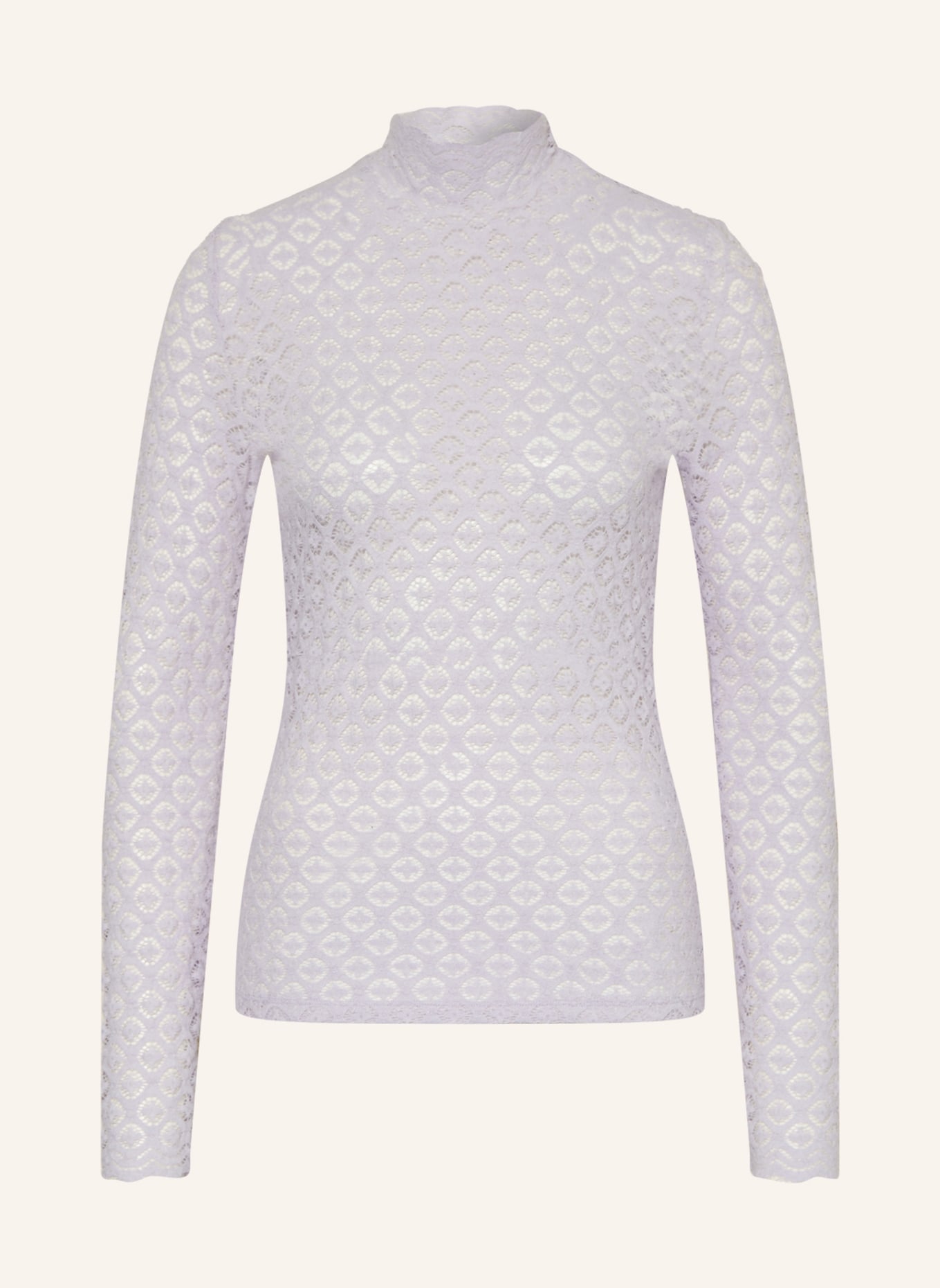 DANTE6 Long sleeve shirt COMO in broderie anglaise, Color: LIGHT PURPLE (Image 1)