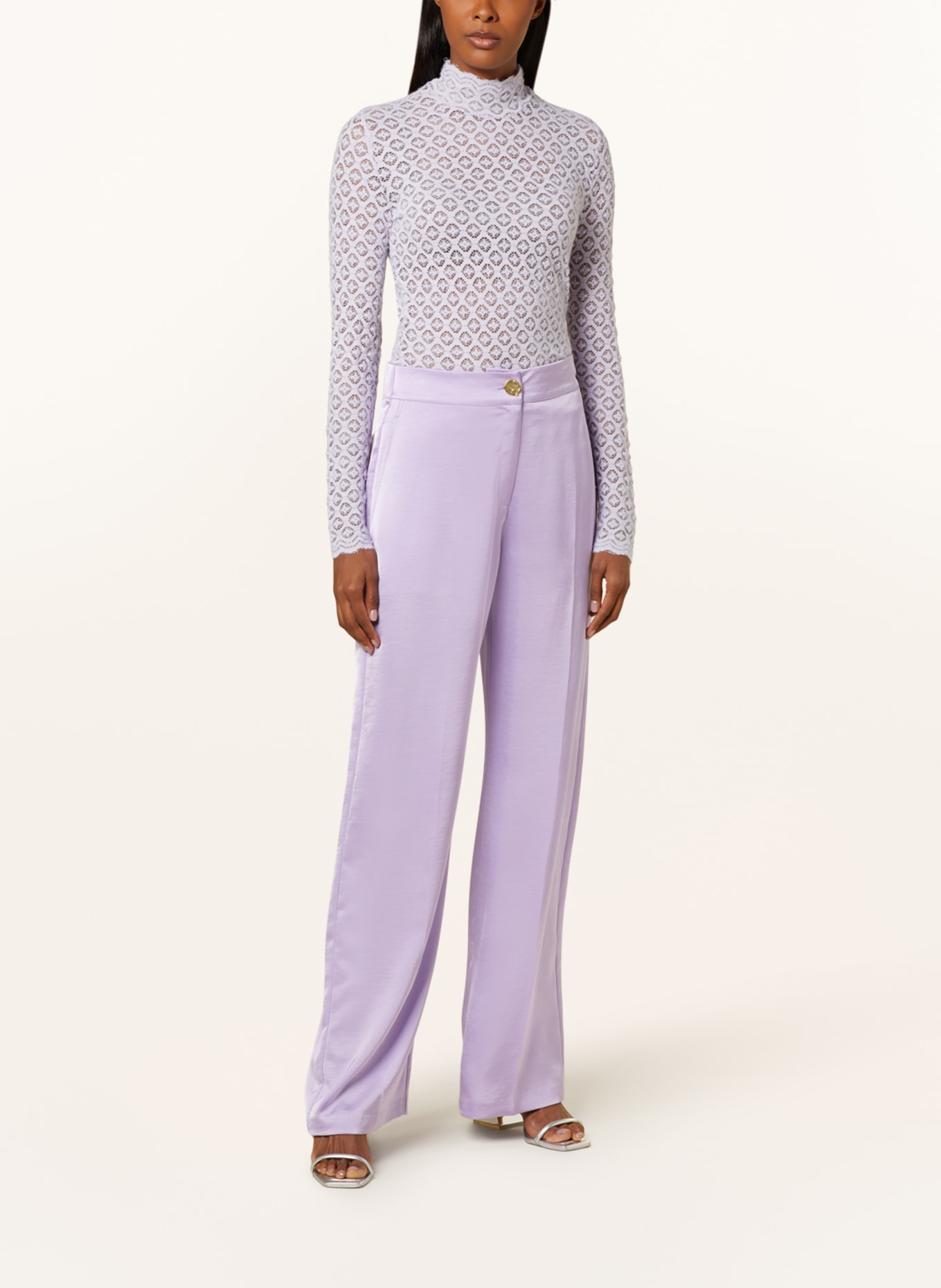 DANTE6 Long sleeve shirt COMO in broderie anglaise, Color: LIGHT PURPLE (Image 2)