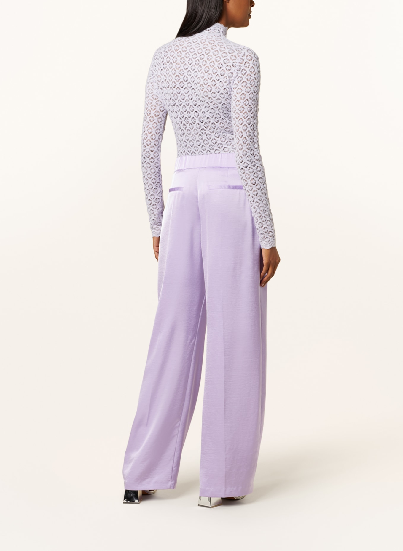 DANTE6 Long sleeve shirt COMO in broderie anglaise, Color: LIGHT PURPLE (Image 3)