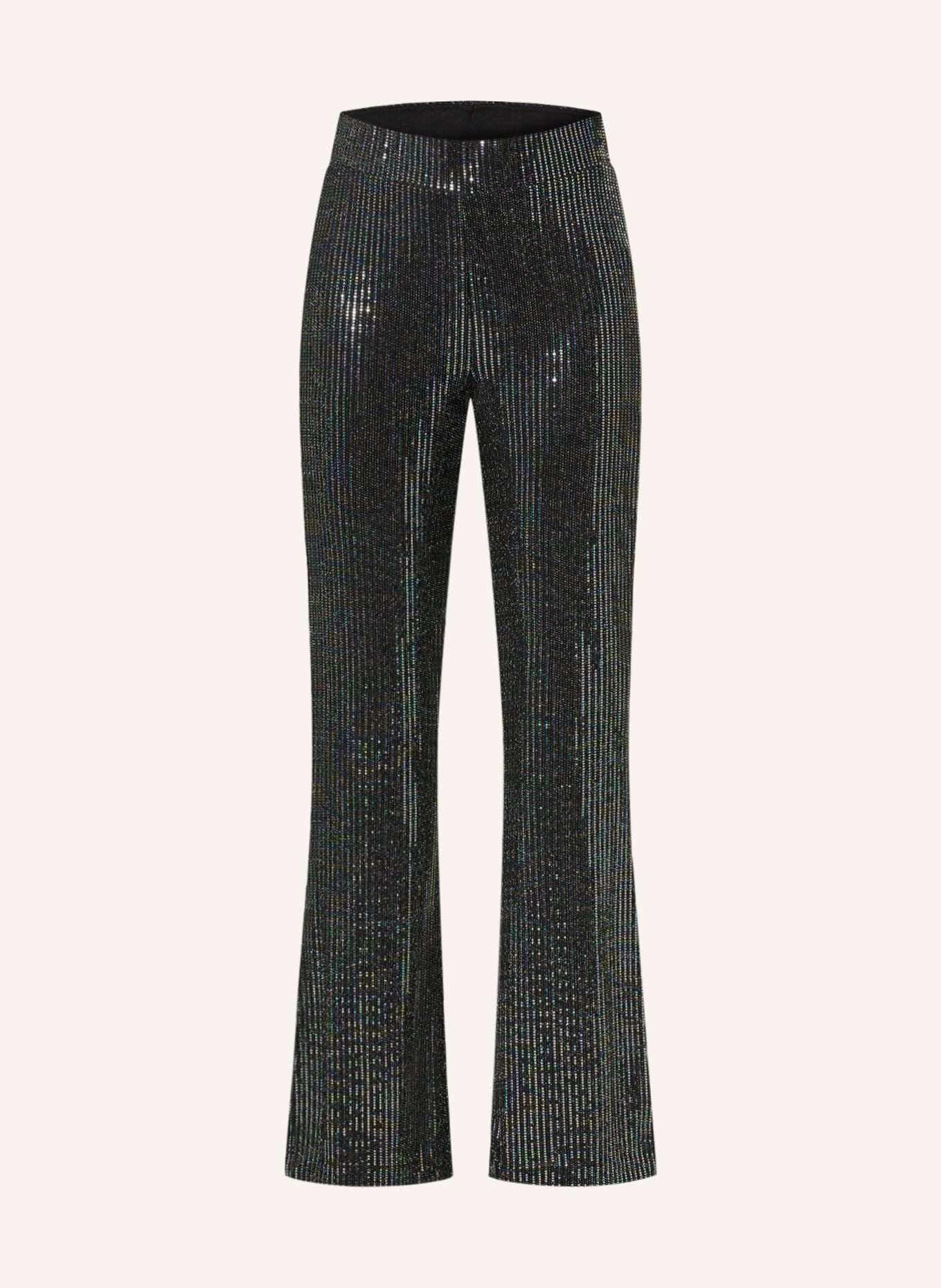 DANTE6 Wide leg trousers DUA with sequins, Color: BLACK (Image 1)